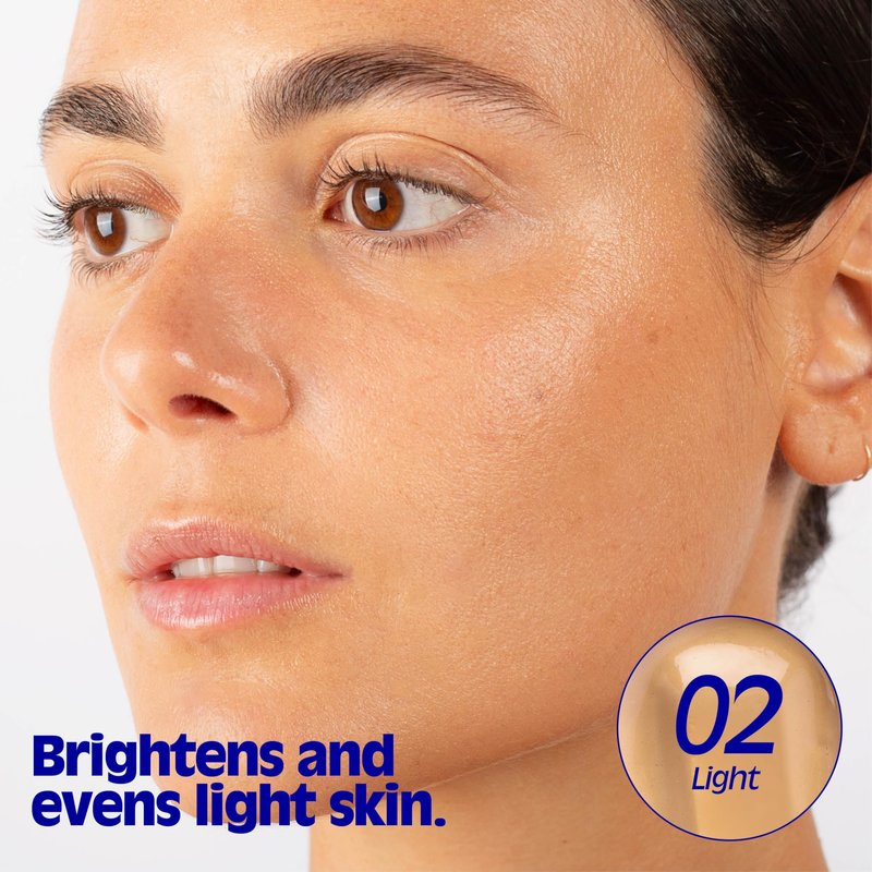 La Crique Hydrating Tinted Serum - Lightweight Face Foundation with Hyaluronic Acid & Prickly Pear - Buildable Coverage - Dry Skin - Vegan Friendly & Cruelty-Free - Shade 02 Light - 1 fl oz
