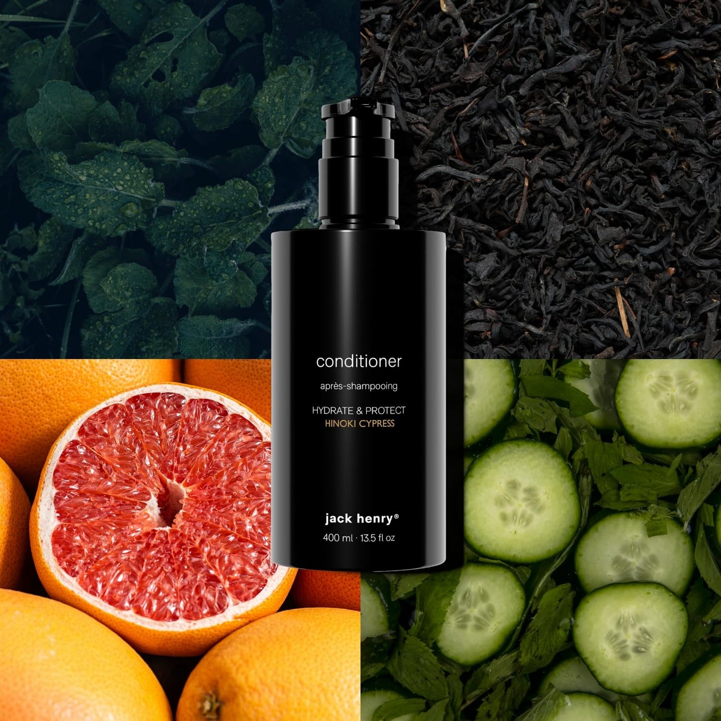 Jack Henry Conditioner, Ultra-Hydrating, Lightweight Formula with Aloe Vera and Radish Oil, All Hair Types, Boosts Volume, Smoothness & Scalp Health, Sulfate-Free, Silicone-Free, Vegan, 13.5 oz