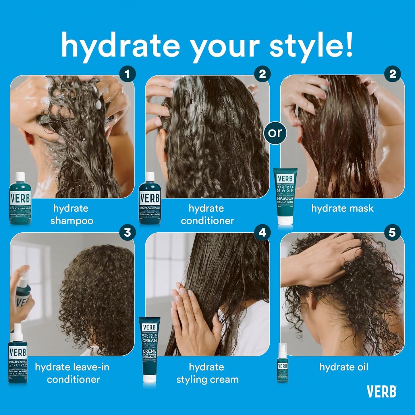 VERB Hydrate Conditioner - Nourishing Formula for Dry, Frizzy Hair - Smooths & Reduces Frizz | Amber & Warm Jasmine Scent