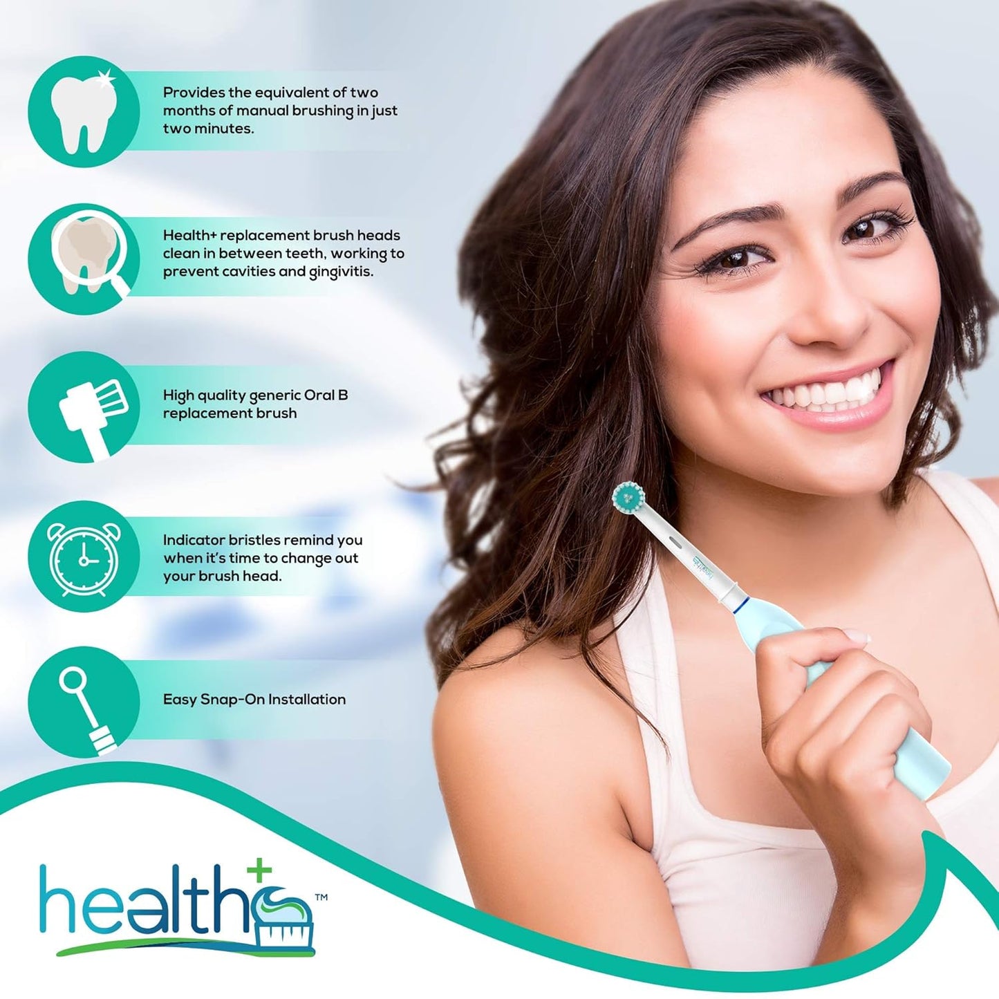 Oral-B Electric Toothbrush Replacement Heads - 8-Pack Ortho & Power Tip Bristles for Braces | Interproximal Cleaning