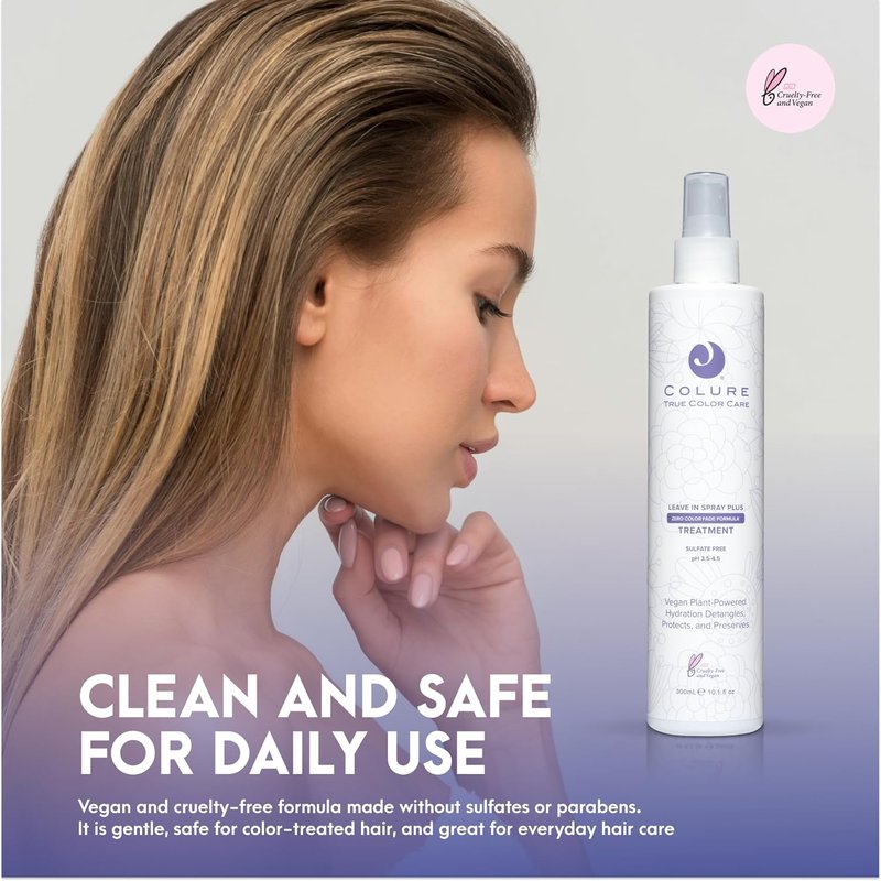 COLURE Leave-In Spray Plus - pH Balancing Detangler & Color Protection Primer | 10 Fl Oz