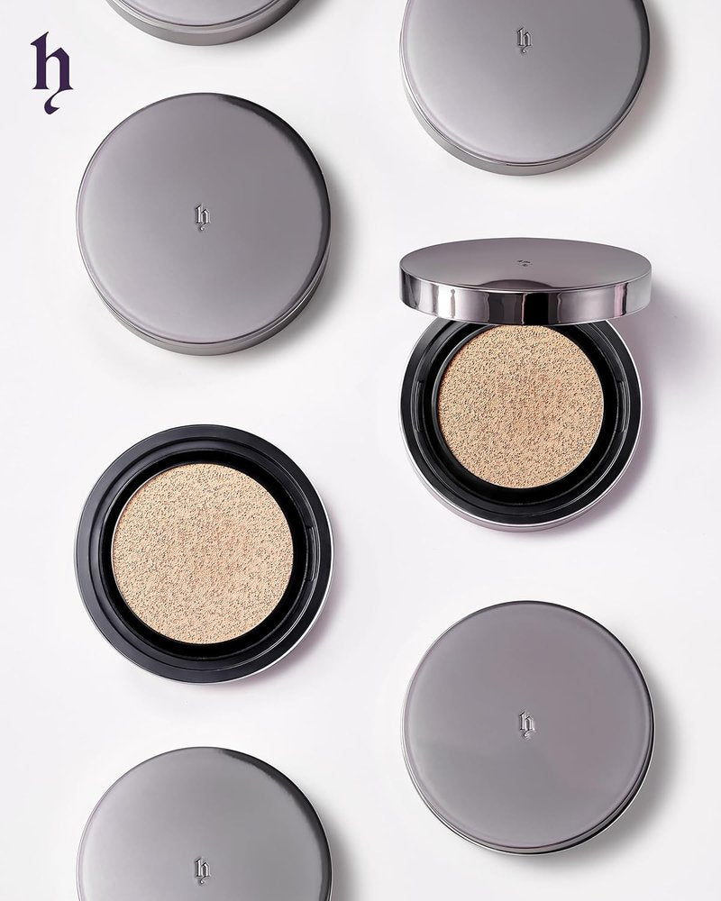 HEVVYMAKEUP V Cushion Skin Fit Foundation - Flawless Radiance for Oily & Combination Skin | Light Beige, 0.35oz
