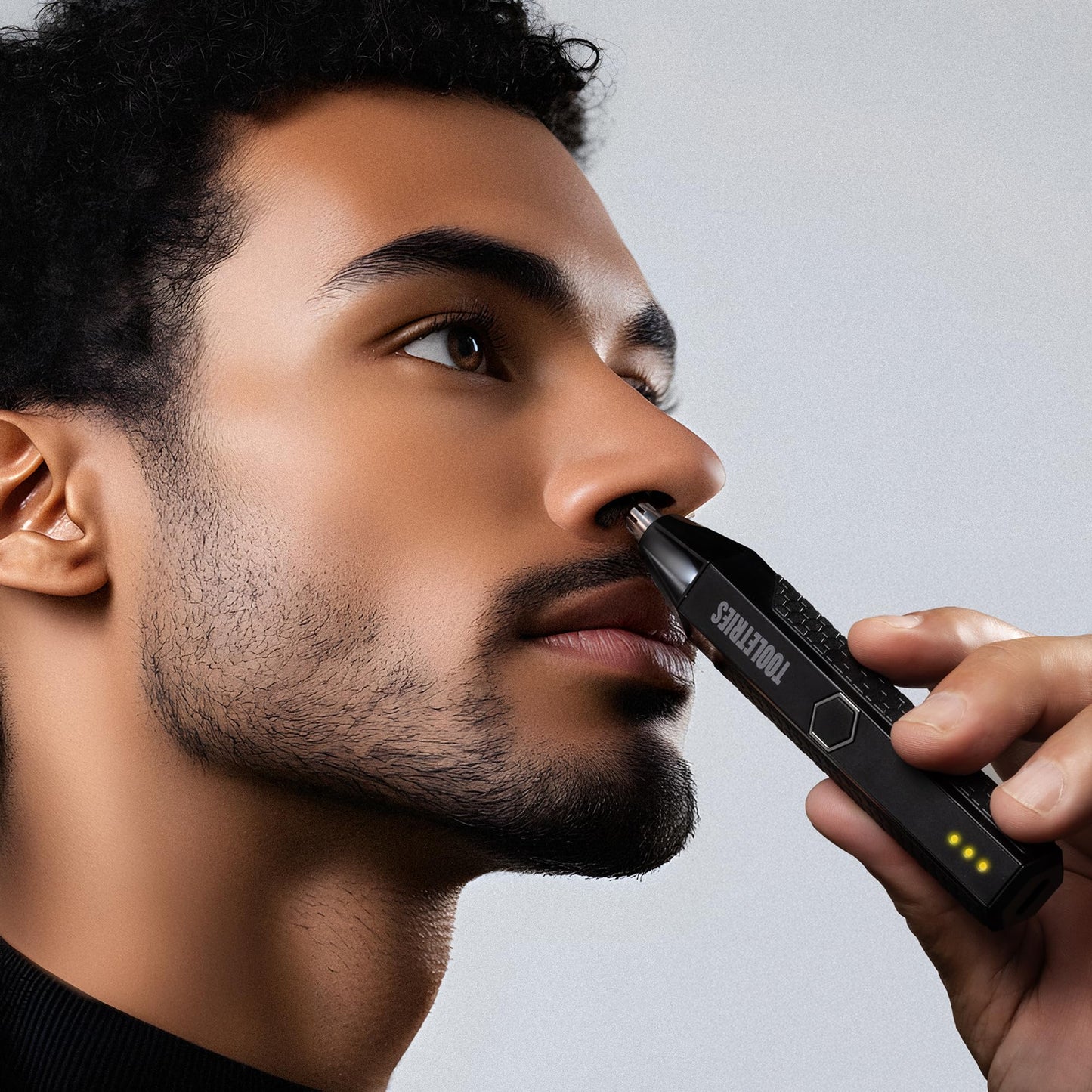 TOOLETRIES The Ranger Electric Nose & Ear Hair Trimmer for Men, Rechargeable Waterproof Trimmer, Stainless Steel Dual-Edge Blades, LED Precision Spotlight, Wet & Dry Grooming, Travel Lock - Black