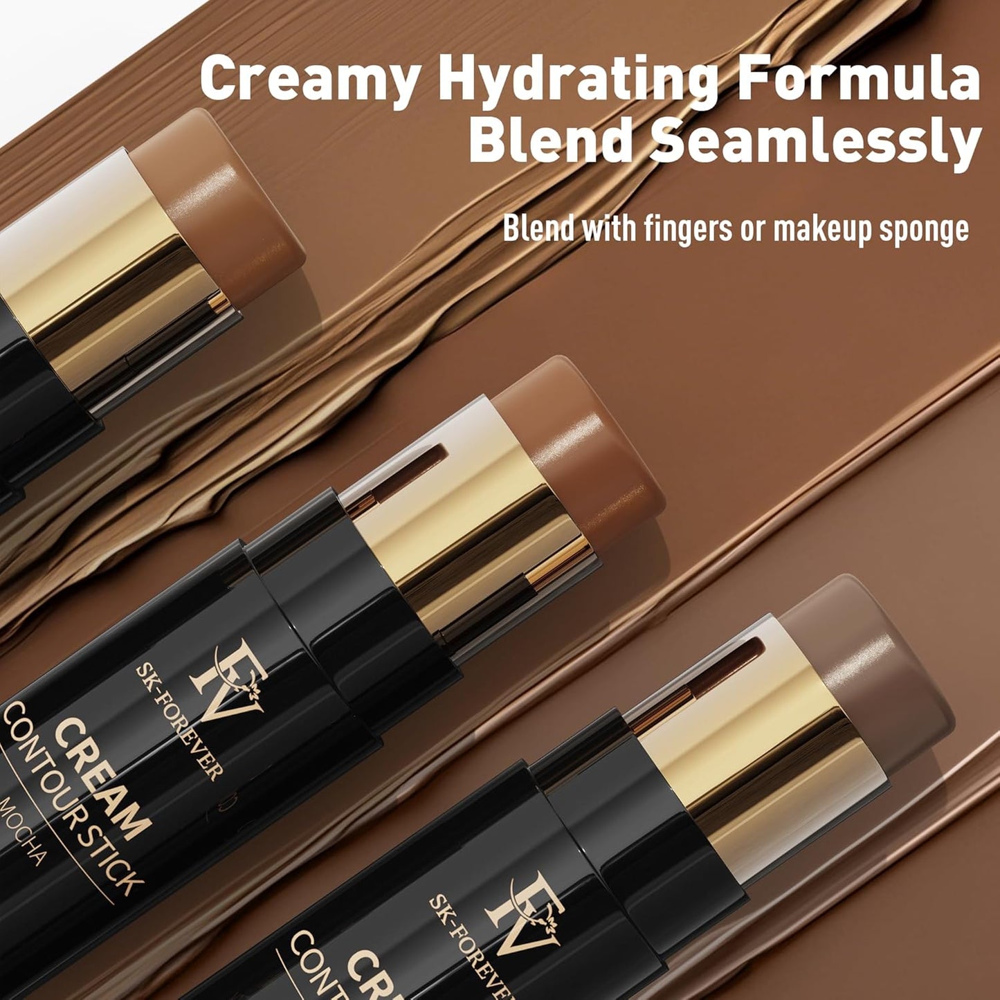 Cool Toned Contour Stick - Creamy Blendable Formula for Natural Face Sculpting | Fair/Light Skin, 01 Amber