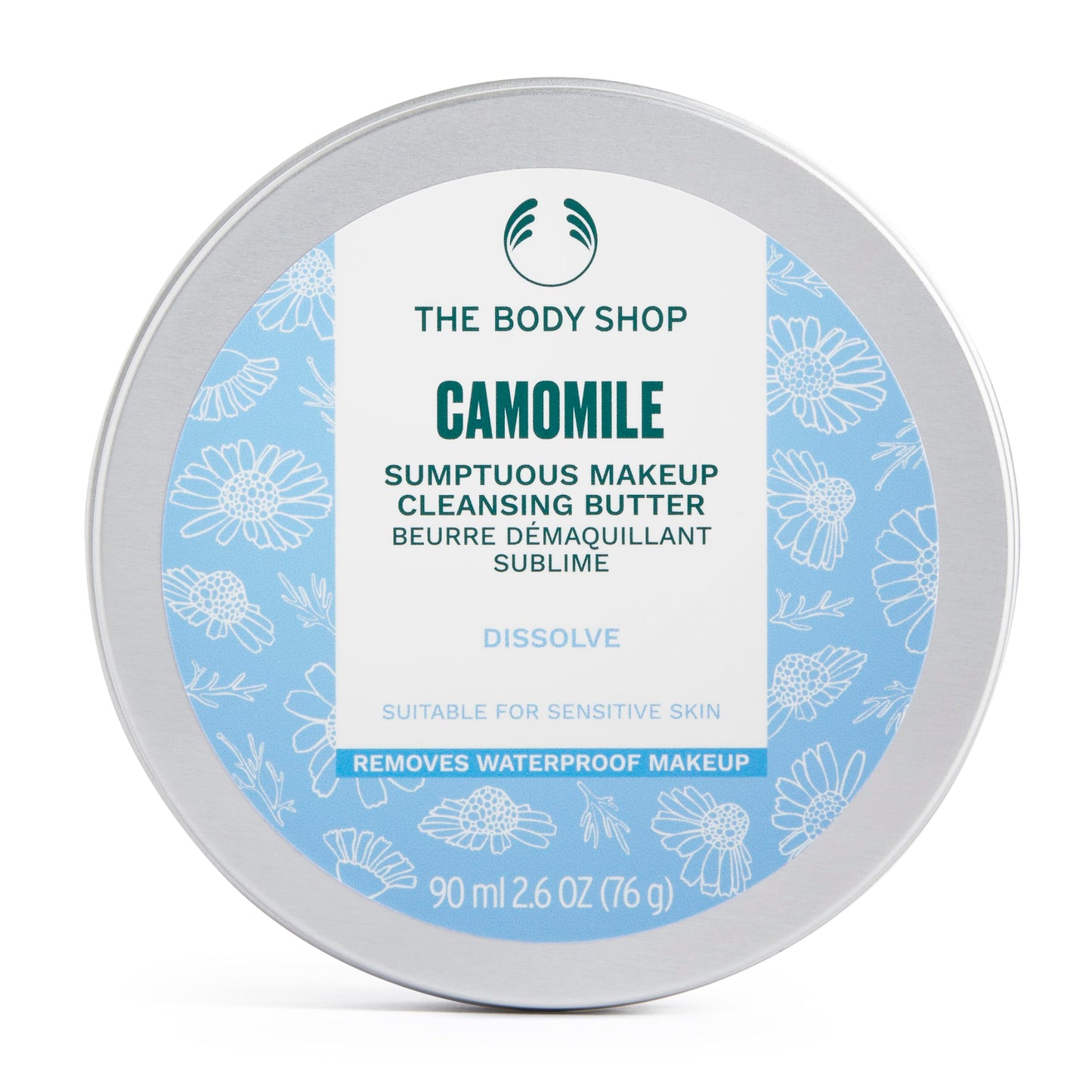 The Body Shop Chamomile Sumptuous Makeup Cleansing Butter | Removes Waterproof Makeup with Shea Butter | Safe for Sensitive Skin, 90 ml / 2.6 oz