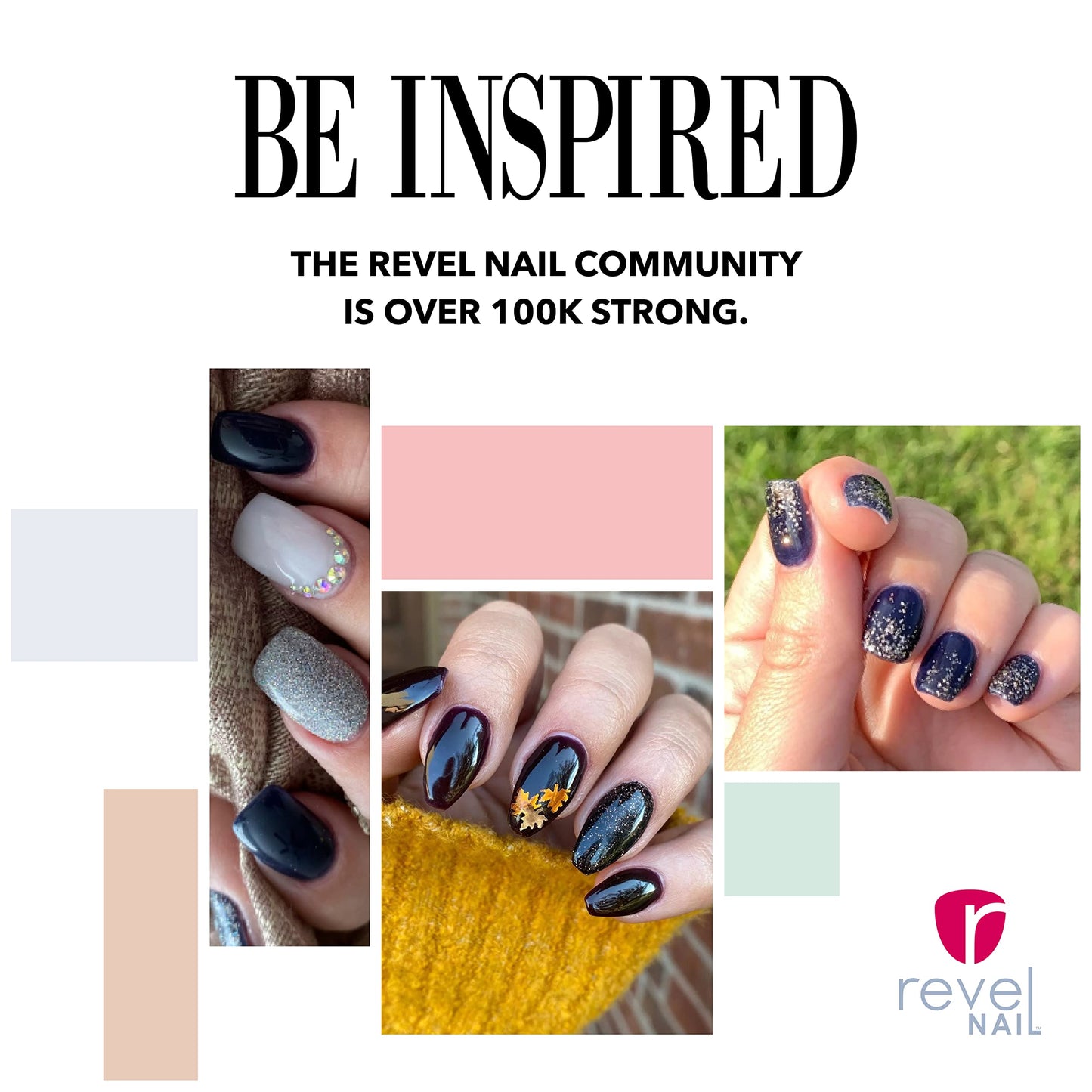 Revel Nail Dip Powder - Glitter Powder Dip Nail Polish, Chip Resistant Dip Nail Powder with Vitamin E and Calcium, DIY Manicure, 4-Pack