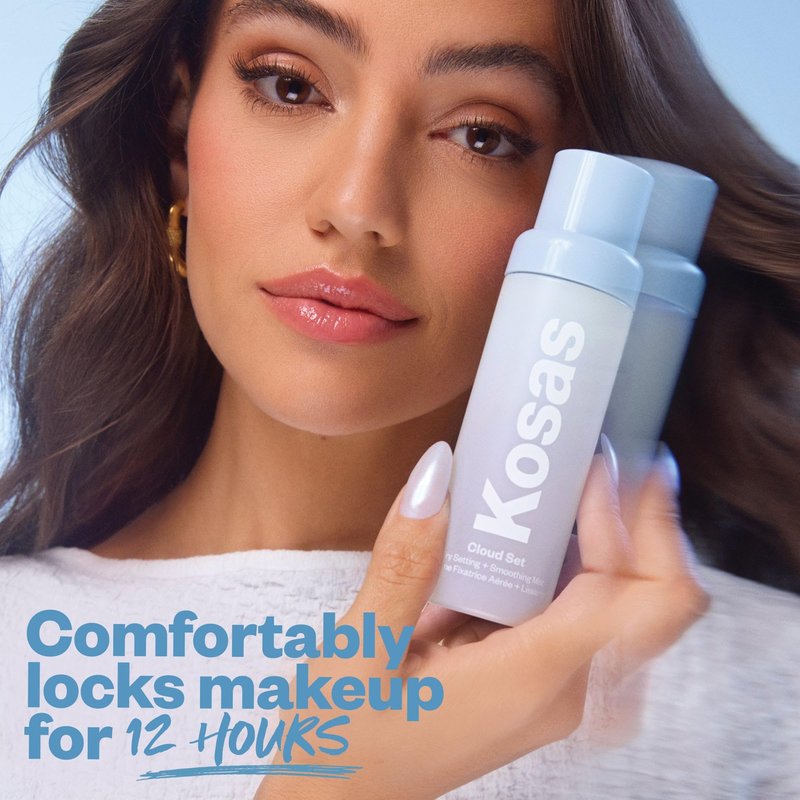 Kosas Cloud Set Airy Setting Spray,+ Smoothing Mist – Hydrating Makeup Spray, Alcohol Free, Oil Free, 12-Hour Hold, Minimizes Appearance of Pores,Lightweight Refreshing Face Mist for All Skin Types