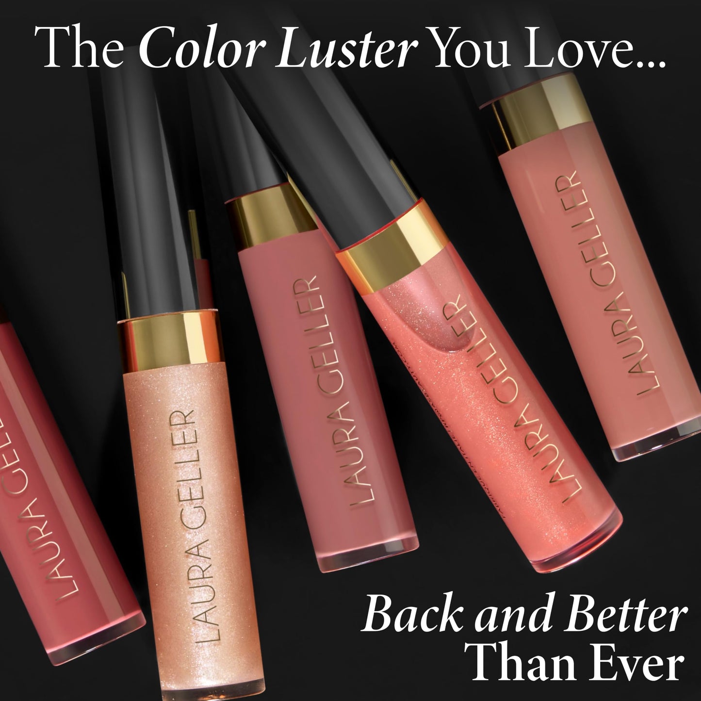 LAURA GELLER NEW YORK Color Luster Lip Gloss - Cookie Dough | Non-Sticky Lip Gloss Treatment with Sheer High-Shine Color