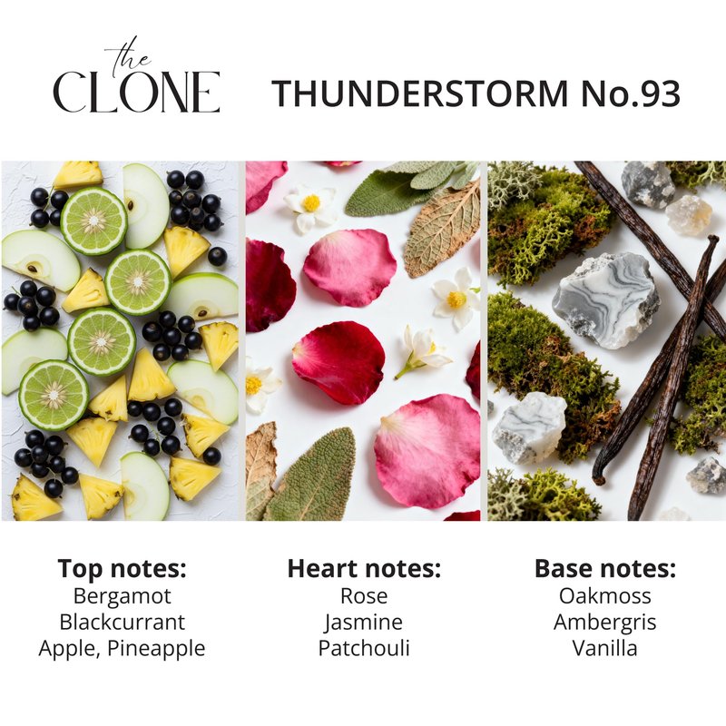 Clone, Thunderstorm No. 93 - Inspired by Aventus Perfume For Men, Extrait de Parfum, Luxury Fragrance Perfume Spray, 1.7 Fl Oz (50ml)