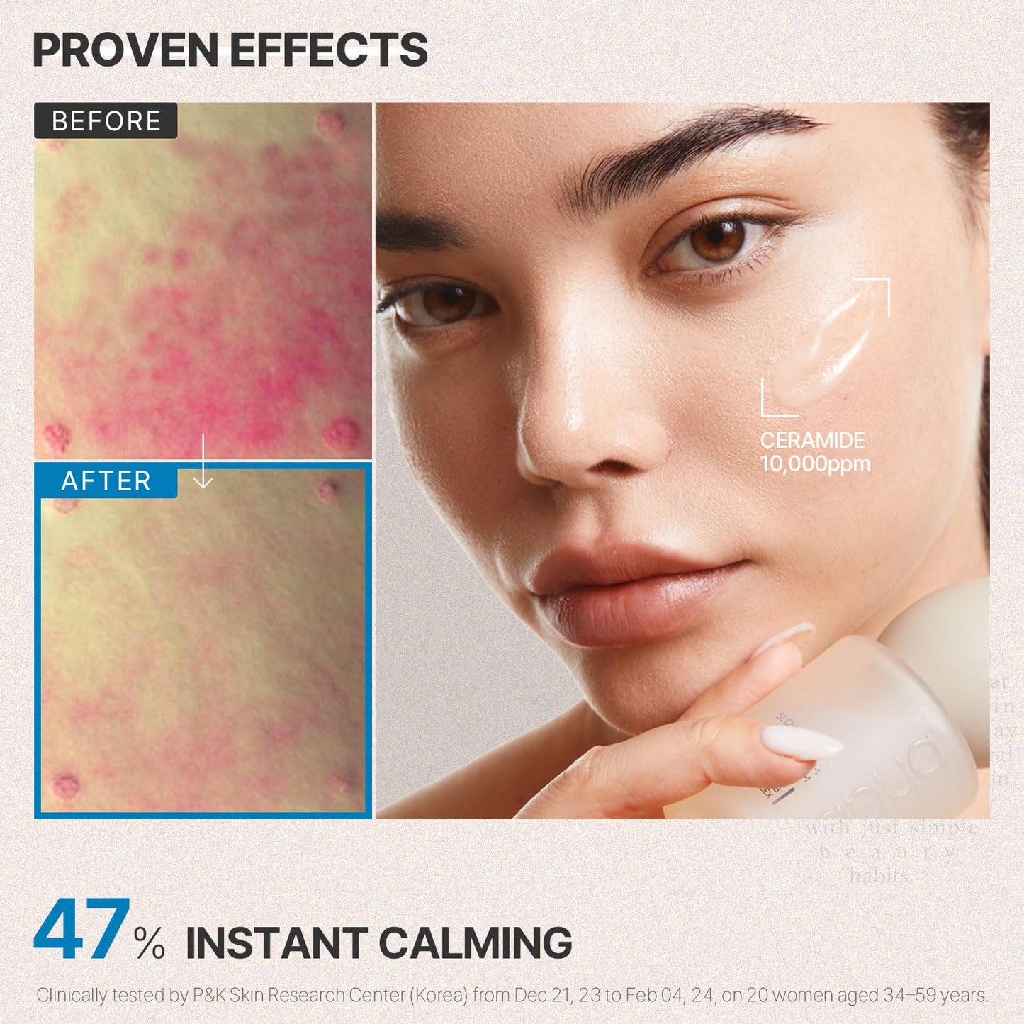 BHAB SLOWCHAGA Hydra Calm Face & Eye Serum - Hydrating Korean Serum with Panthenol & Ceramide for Barrier Repair, Soothing Sensitive Skin, Glass Skin Glow, 1.69 fl oz (50ml)