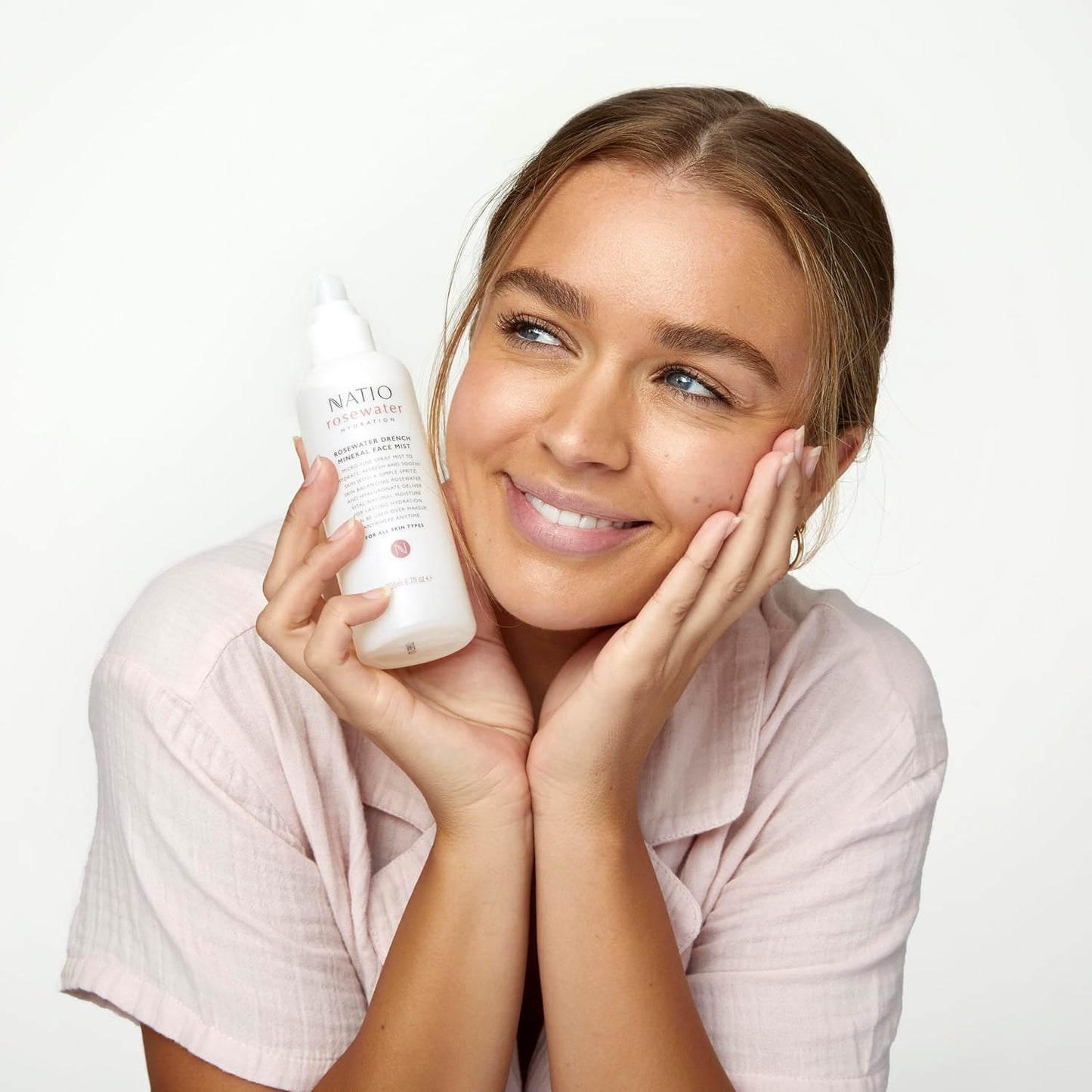 Rosewater Hydration Drench Face Mist - Mineral Moisturizer for All Skin Types | 6.7 oz Makeup-Safe Spray