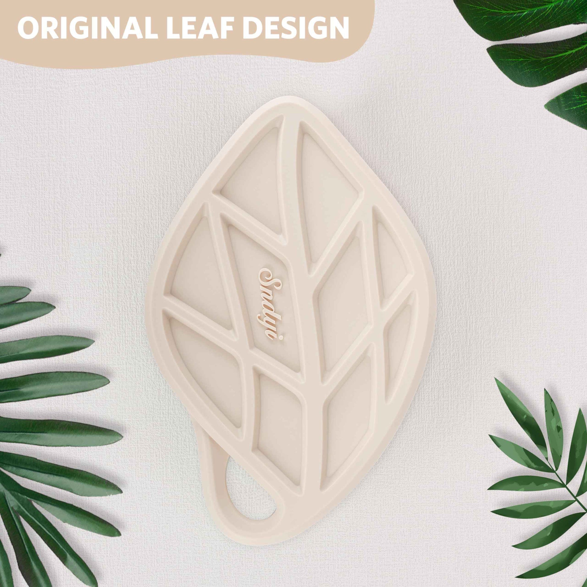 Sndyi Silicone Body Scrubber, Gentle Exfoliating Body Scrubber for Sensitive Skin, Leaf Shaped Shower Scrubber with Lathering Bristles, 2pcs