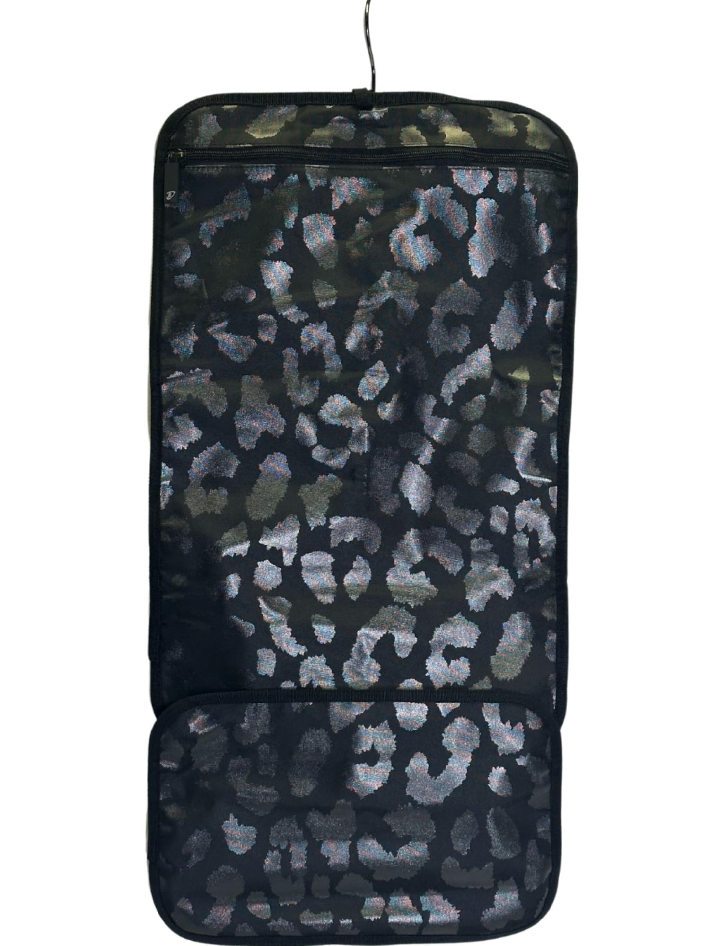 Dream Duffel Hanging Accessory Roll for Competition & Travel, Jewelry, Toiletry, & Cosmetic Bag, Black Monochrome Leopard