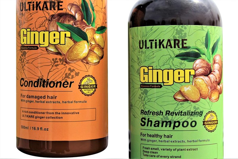 Ginger Shampoo & Conditioner Set - Hair Loss & Anti-Dandruff Treatment | 2 x 16 fl. oz.
