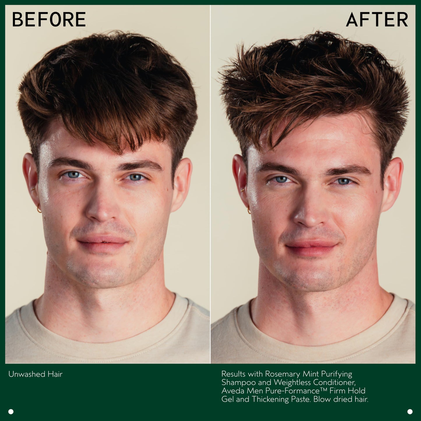 Aveda Men Pure-Formance Thickening Paste | Thickens Hair | Versatile Hold | Natural Finish Hair Styling Paste | With Amla |91% Naturally Derived*, 2.5 Fl Oz