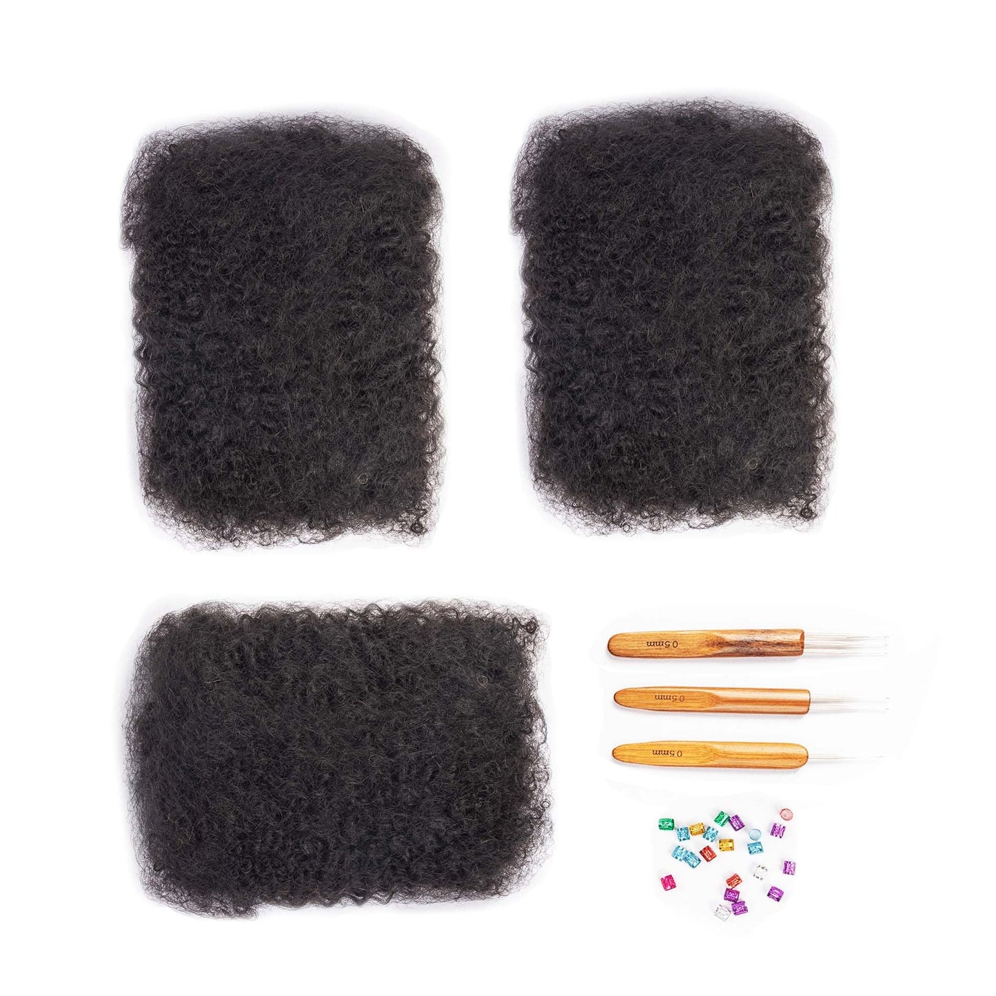 Maytsing Afro Kinkys Bulk 100% Human Virgin Hair - 8inch,3oz/90g,Natural Black - 4C Texture - for Dreadlocks, Loc Repair, Twists, Braids - Can Be Bleached and Dyed to Honey Blond Color