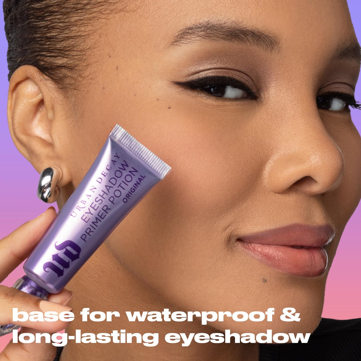 Urban Decay Anti-Aging Eyeshadow Primer Potion - Nude Eye Primer for Crease-Resistant & Long-Lasting Eye Makeup, Improves Look of Fine Lines & Texture, Smooths & Preps Eyelid Base, Vegan - 0.33 fl oz