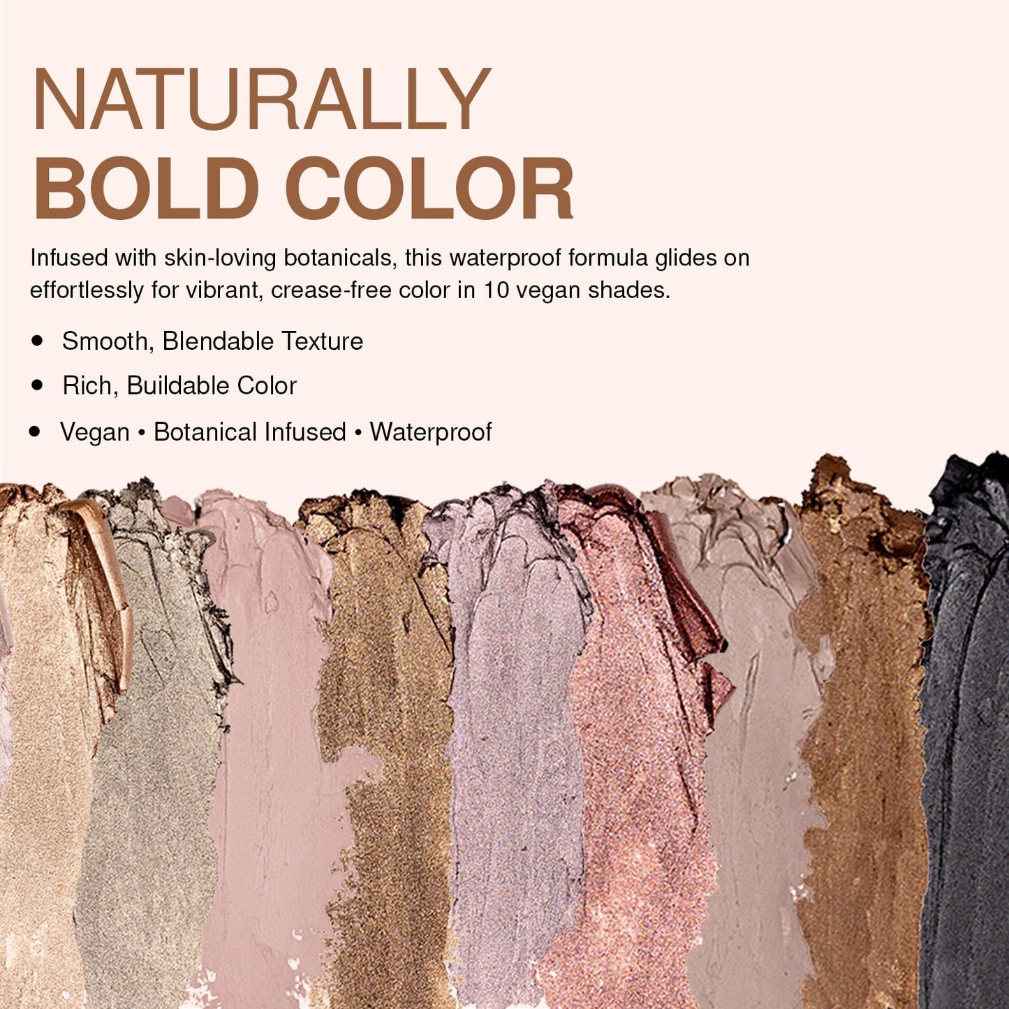 Waterproof Eyeshadow Stick - Long-Lasting, Smudge-Free Formula | Matte Rose with Blending Sponge