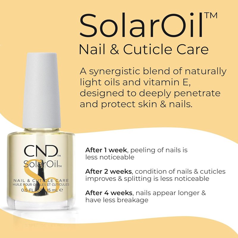CND Cuticle Care Set - SolarOil & Cuticle Eraser | Natural Blend Oils, Moisturizes & Exfoliates, 0.5 fl oz