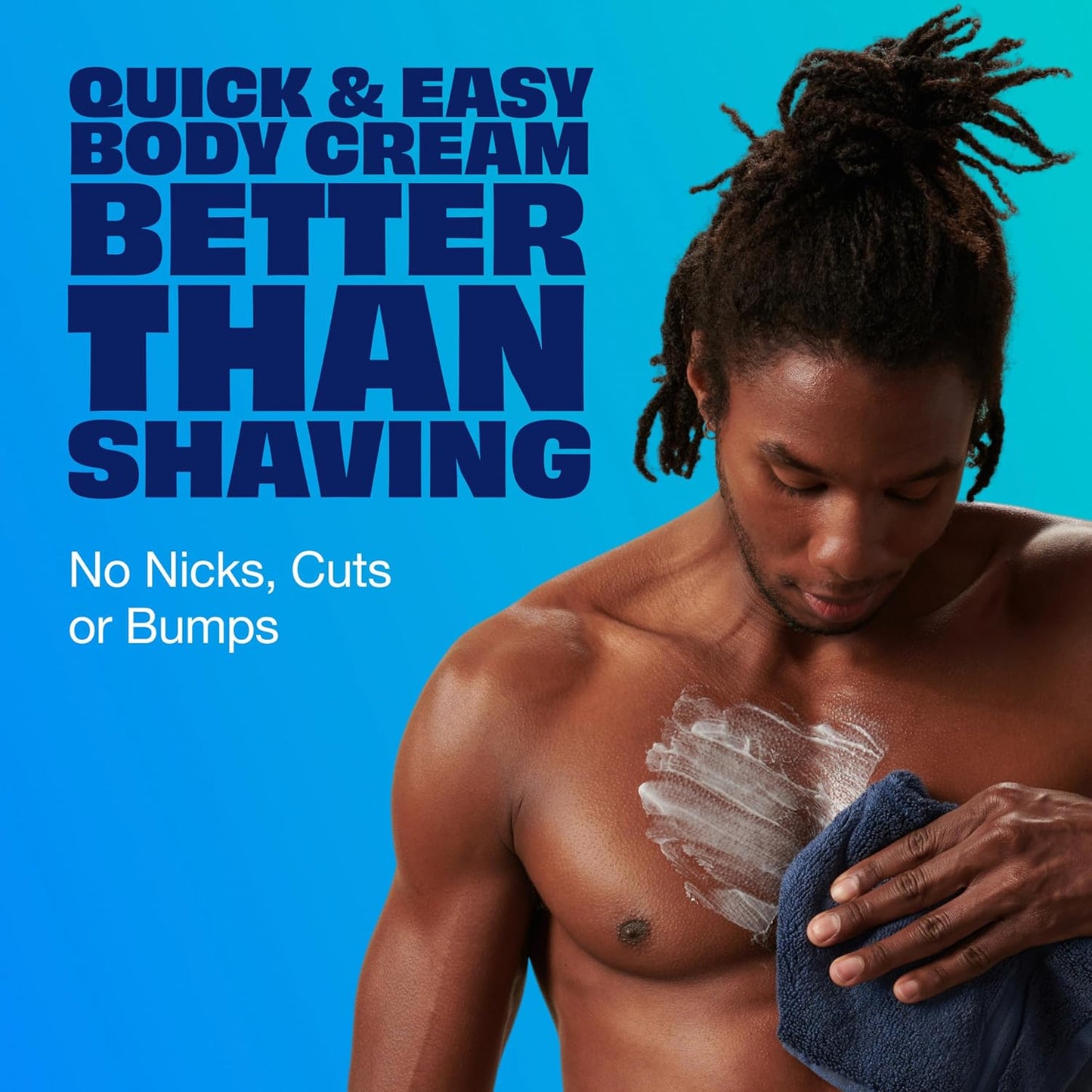 Nair Men Hair Remover Cream - Quick & Easy Body Hair Removal with Aloe | 12 Oz