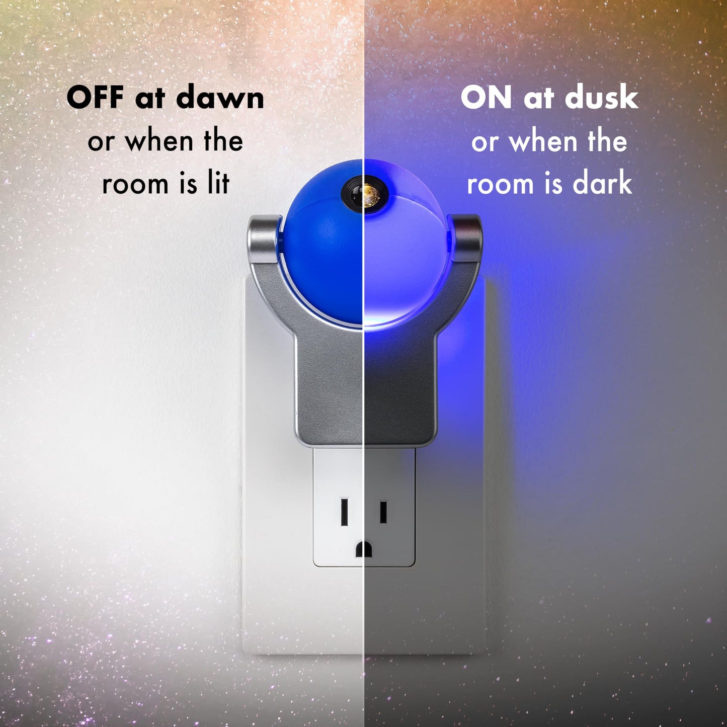 Projectables LED Solar System Night Light Projector, Dusk-To-Dawn Sensor, Auto On/Off, Galaxy Projector Planets Ideal for Children's Bedroom, Bathroom, Playroom 11282