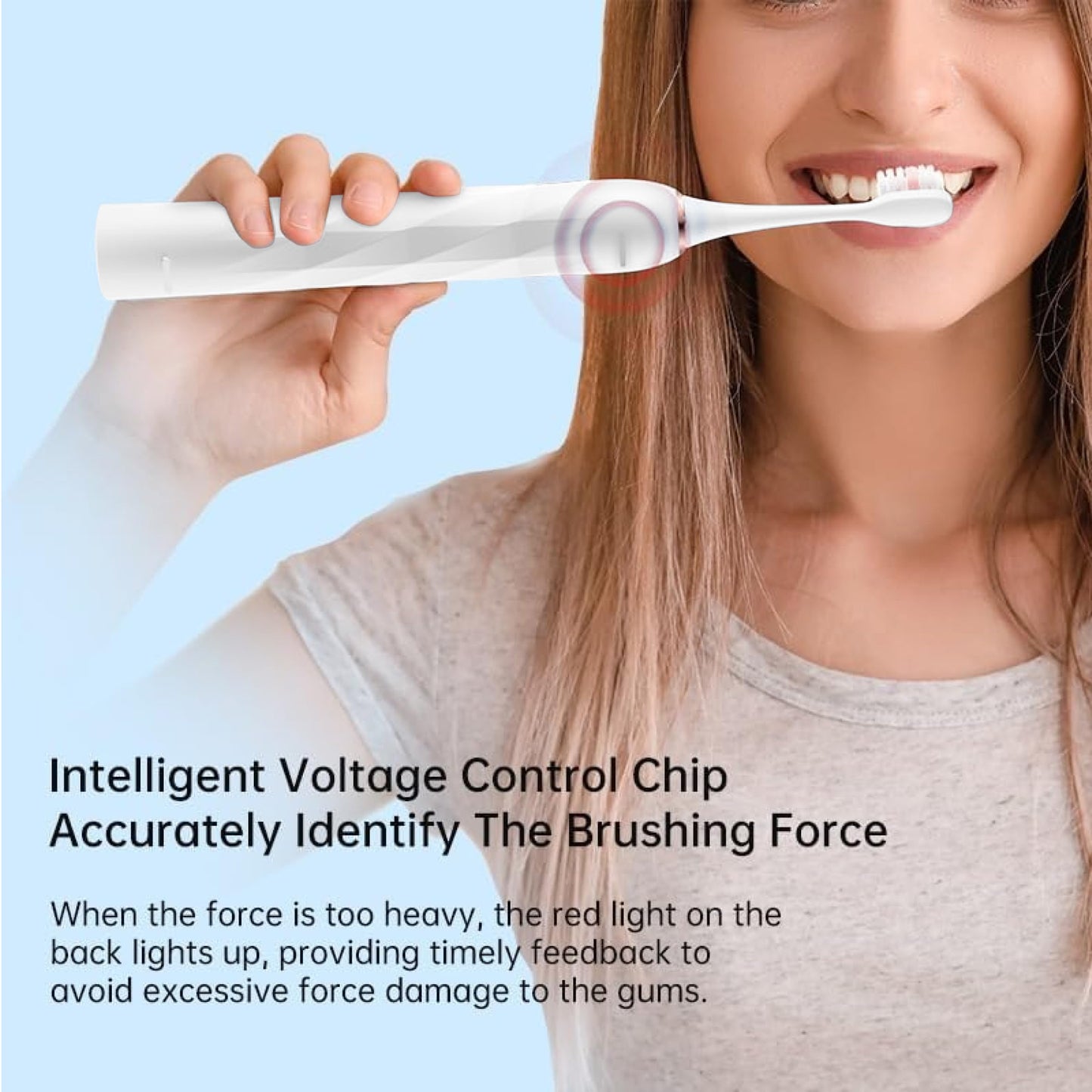 Reva V3 Sonic Electric Toothbrush for Adults, Dual Display, 5 Modes, 200-Day Battery, 4 Brush Heads, IPX7 Waterproof (White)