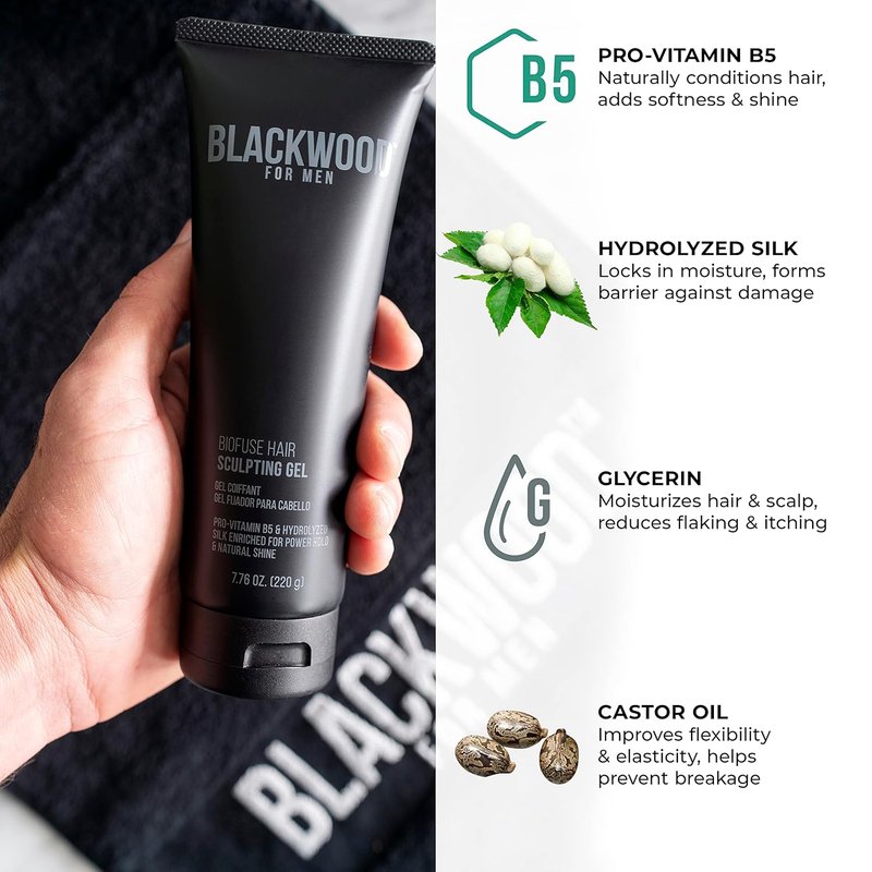 BioFuse Hair Sculpting Gel - Long Lasting Hold | Natural Vegan Formula for All Hair Types - 4.23 Oz