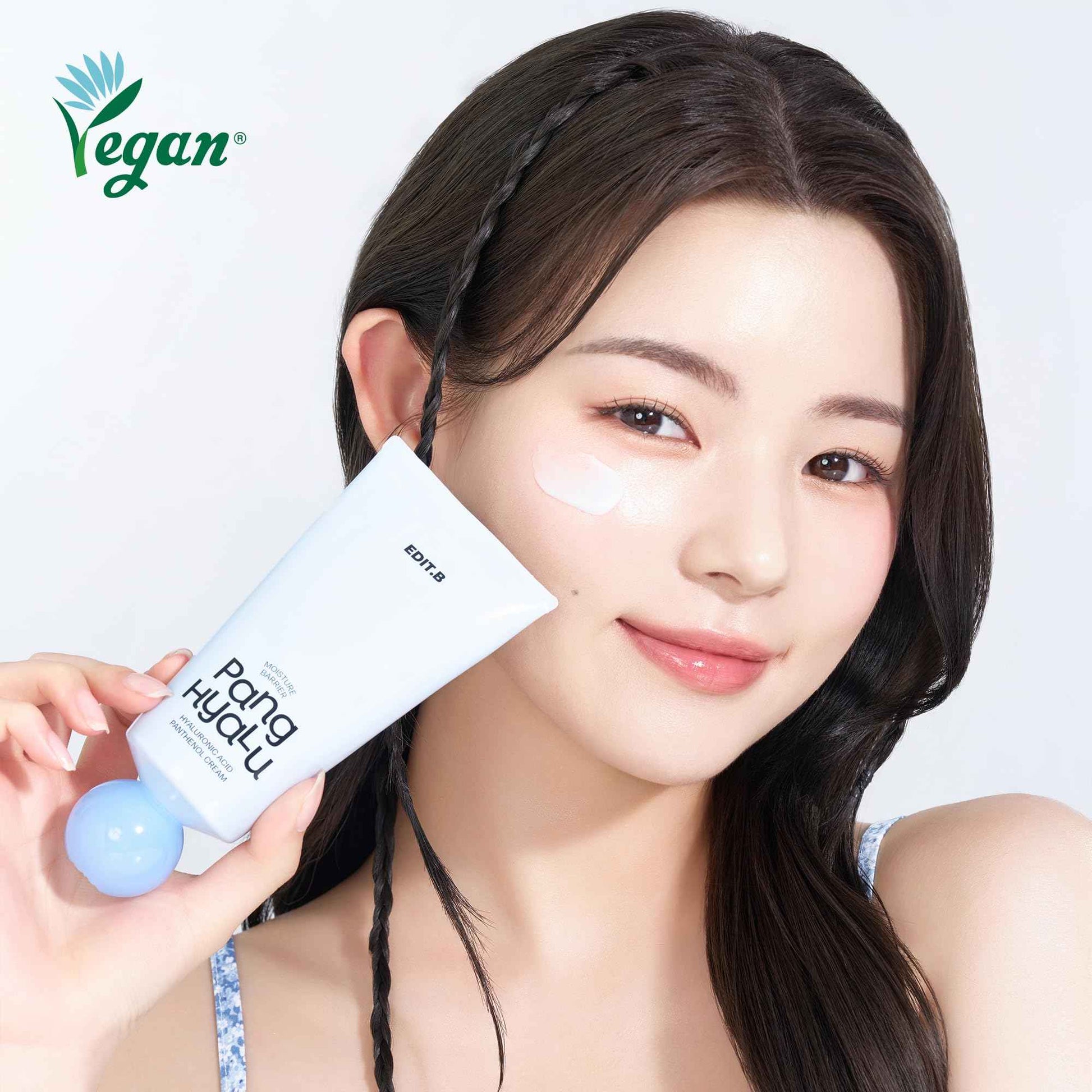 EDIT.B Moisture Barrier Pang Hyaluronic Acid Panthenol Cream, Long-Lasting Deep Hydration Lightweight Facial Moisturizing Cream, Soothing and Hydrating, Korean Daily Skin Care, 3.38 fl.oz (100ml)