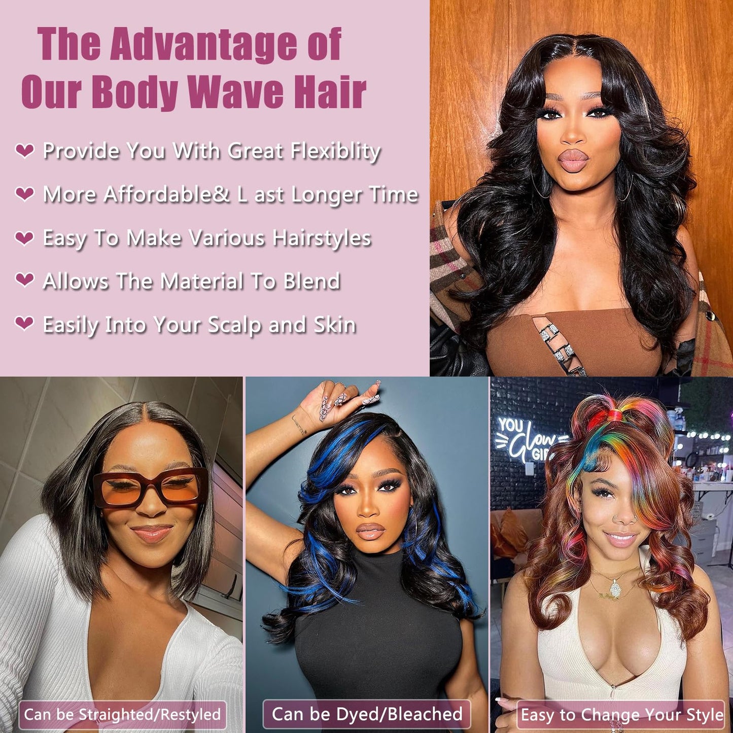 Human Hair Bundles 4 Bundles 10 Inch 12A Body Wave Bundles Human Hair 100% Unprocessed Brazilian Virgin Hair Weave Bundles Human Hair Natural Black Deals for Women (10/10/10/10 Inch, 4 Bundles)