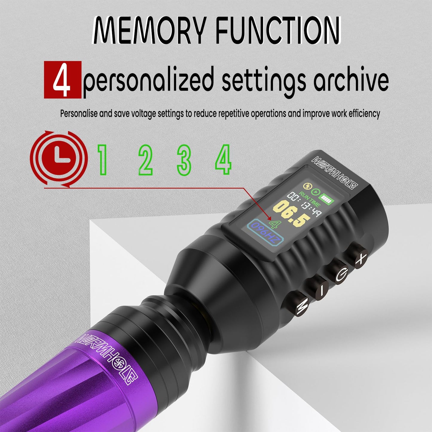 Wormhole Tattoo Gun 43pcs Tattoo Kit Wireless Tattoo Machine with Digital LED Display 1,800 mAh Battery Tattoo Cartridge Needles Tattoo Practice Pen Tattoo Supplies for Beginners WTK287 NEW