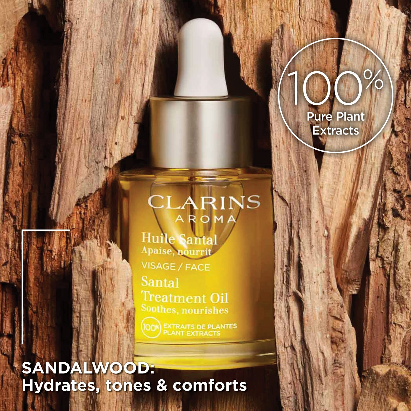 Clarins Blue Orchid Face Treatment Oil and Santal Face Treatment Oil Bundle | Hydrating Face Oil for Dehydrated Skin | Soothing Face Oil for Dry or Very Dry Skin