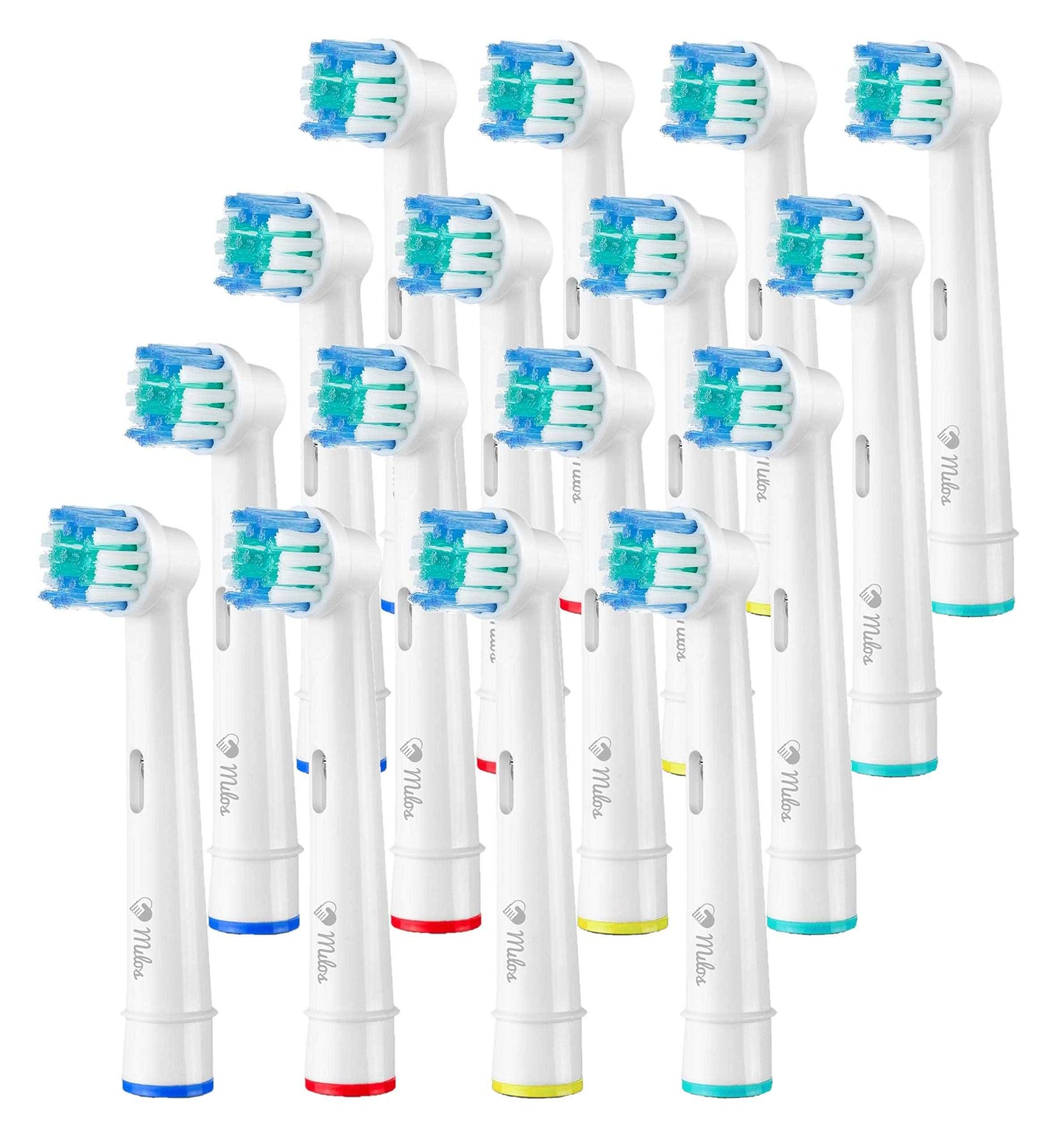Replacement Toothbrush Heads Compatible with Oral B Braun - 16 Pack Milos Professional Electric Toothbrush Heads Deep Clean Brush Heads Compatible with Oral-B 7000/Pro 1000/9600/ 5000/3000/8000