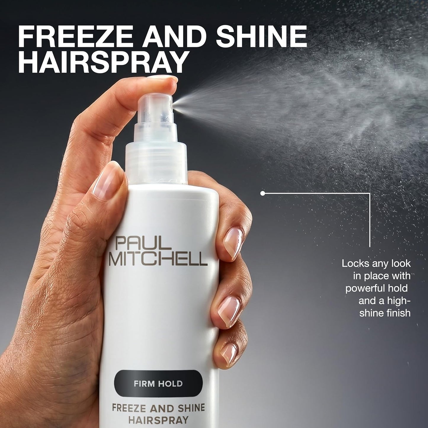 Paul Mitchell Freeze and Shine Hairspray - Maximum Hold for Coarse Hair | Shiny Finish