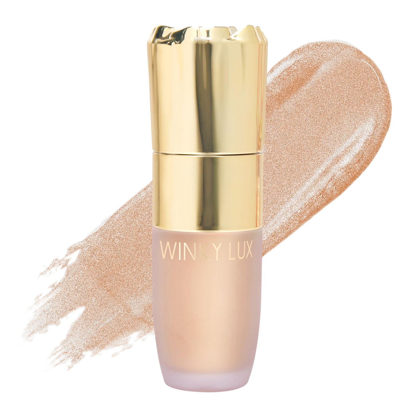 Winky Lux Cheeky Rose Liquid Highlighter - Gel Cream, Blendable & Buildable Pigment, Long Lasting Weightless Dewy Finish, Champagne, Moonlight