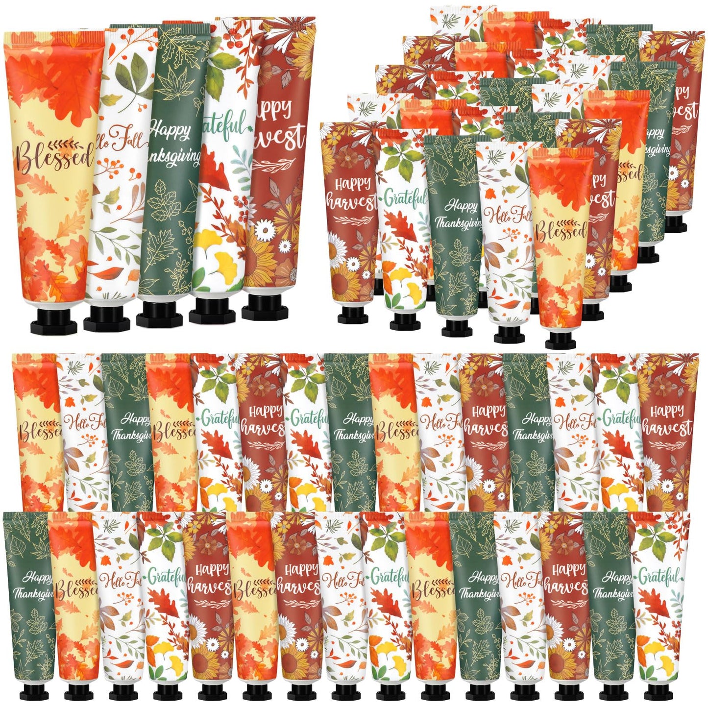Heigble 60 Pcs Thanksgiving Fall Hand Lotion Gifts Bulk for Women Maple Leaves Hand Cream 30ml Natural Botanical Fragrance Mini Lotion for Chapped Hands Travel Thanksgiving Autumn Party Supplies