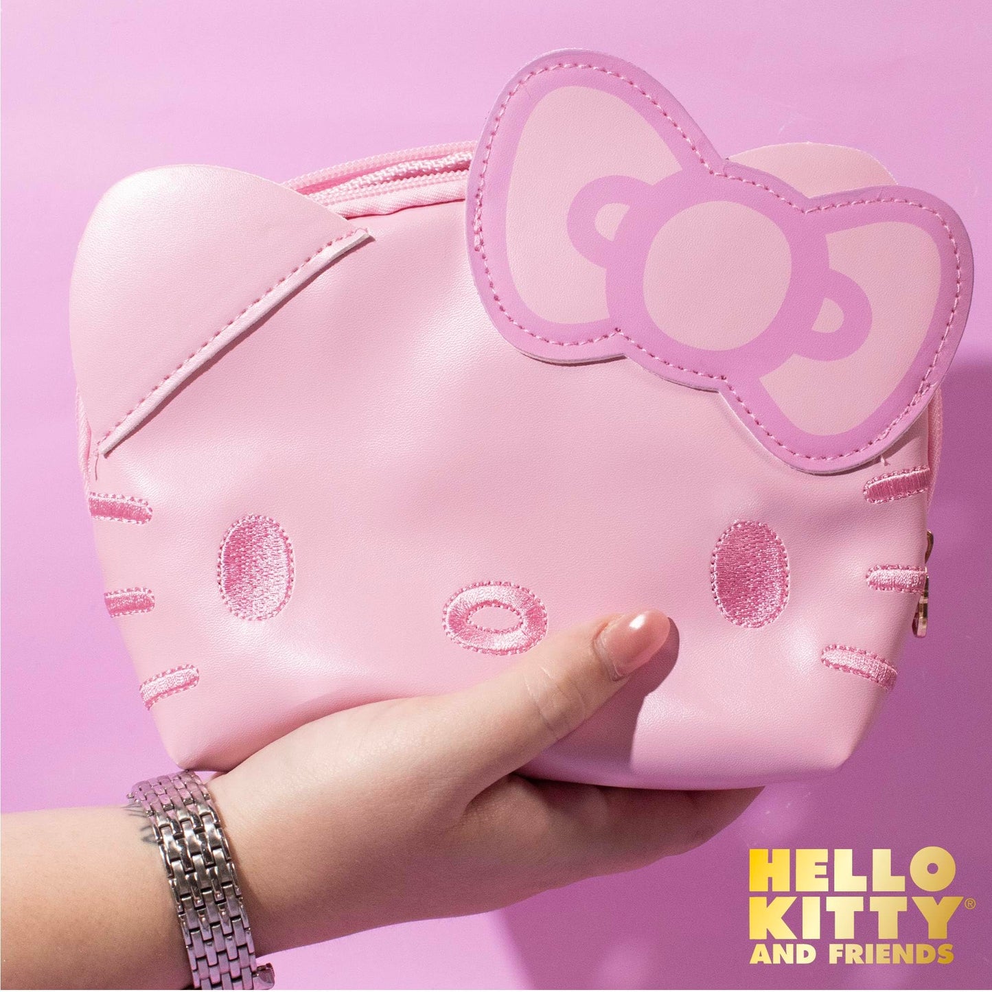 Horizon Group USA Official Sanrio Hello Kitty Pouch, Pink Hello Kitty Pencil Case With Keychain, Cute School Supplies, Sanrio Stuff, Cute Stationery, School Supplies & Makeup Bag