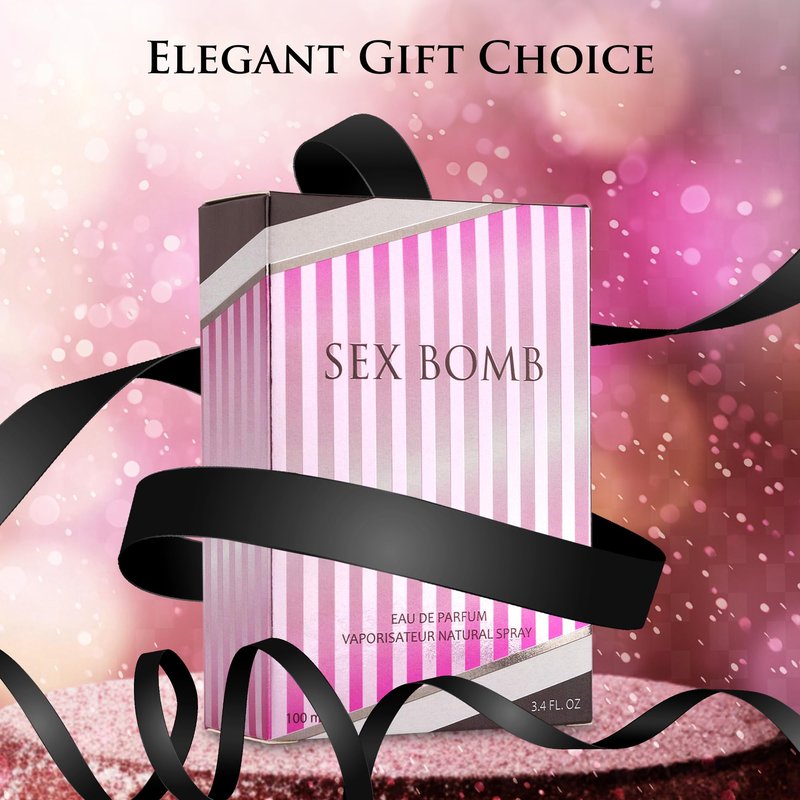 Sx Bomb for Women Eau De Parfum - Blend of Floral & Fruity Accords - Neutral Base Notes of Oakmoss, Musk & Wood - Sweet Everyday Fragrance - Elegant 100ml Bottle - Natural & Paraben Free