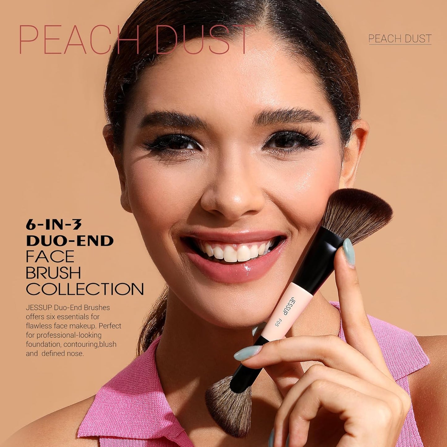 Face Makeup Brushes Set - Jessup T508 with Foundation Brush SF002 | Professional Quality
