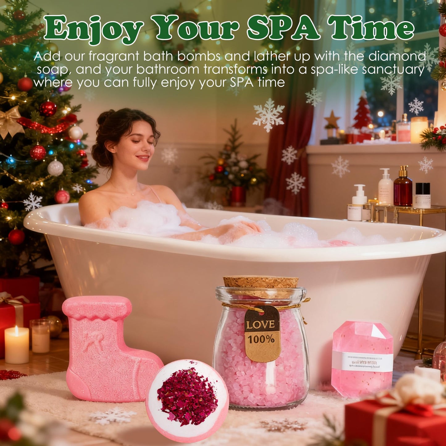 Christmas Gift Sets for Women 2025- Christmas Gift Baskets, Early Christmas Gift Ideas, Relaxing Spa Gift Baskets with Tumbler and Hand Cream for Women, Sister, Mom, Wife, Friend, Christmas Gifts