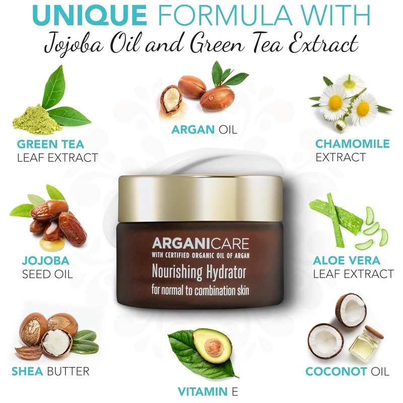 Arganicare Argan Oil Nourishing Hydrator - Deep Moisture for Dry Skin | 1.7 Fl Oz