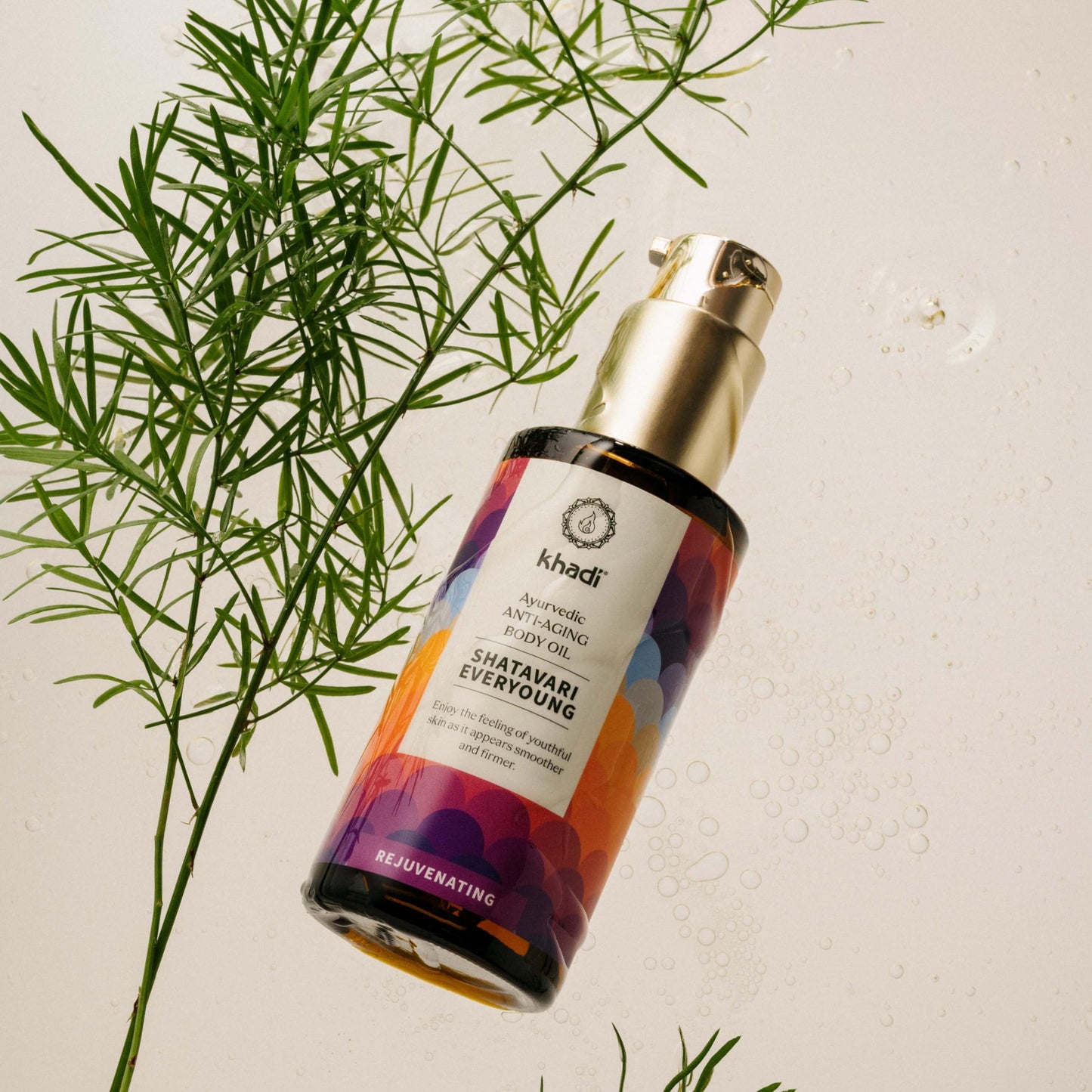 KHADI SHATAVARI EVERYOUNG Ayurvedic Elixir Skin & Soul Oil - Age Defying - tightens & revitalizes - 100% plant-based, natural & vegan - 3.38 fl oz
