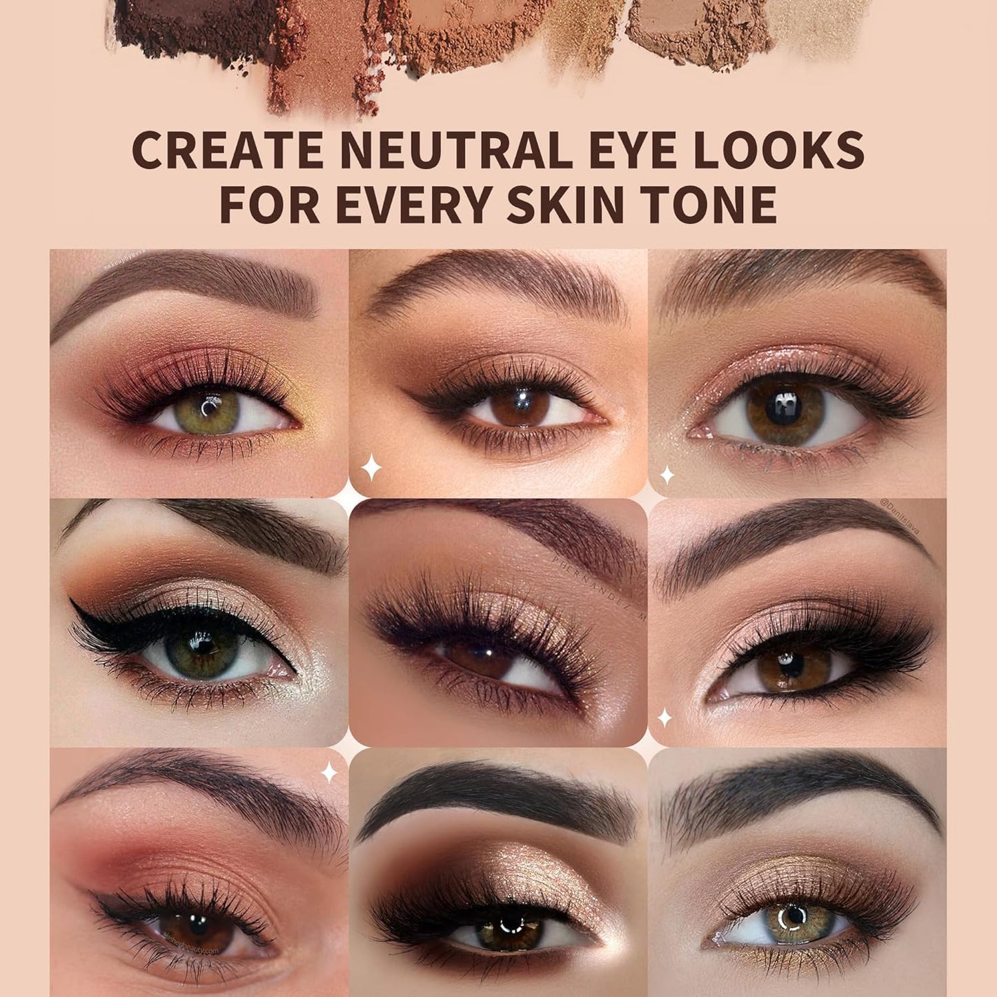Docolor Neutral Eyeshadow Palette - 9 Colors for Stunning Nude & Brown Looks | Velvety, Highly Pigmented Finishes