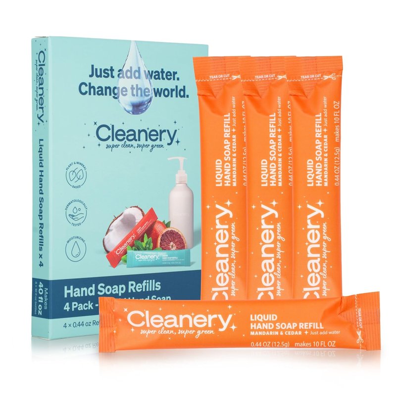 Moisturizing Hand Soap Refill Powder Concentrate - Mandarin & Cedar | Makes 40 fl oz Total