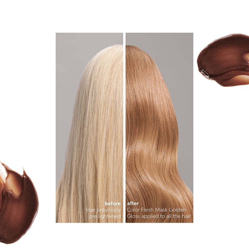 Wella Professionals Color Fresh Mask | Golden Gloss | Natural Shade-| Hair Color-Depositing Mask-| Vegan Formula with Avocado Oil-| Zero Damage-| Silicone Free-| 5 Fl Oz,(Pack of 2)