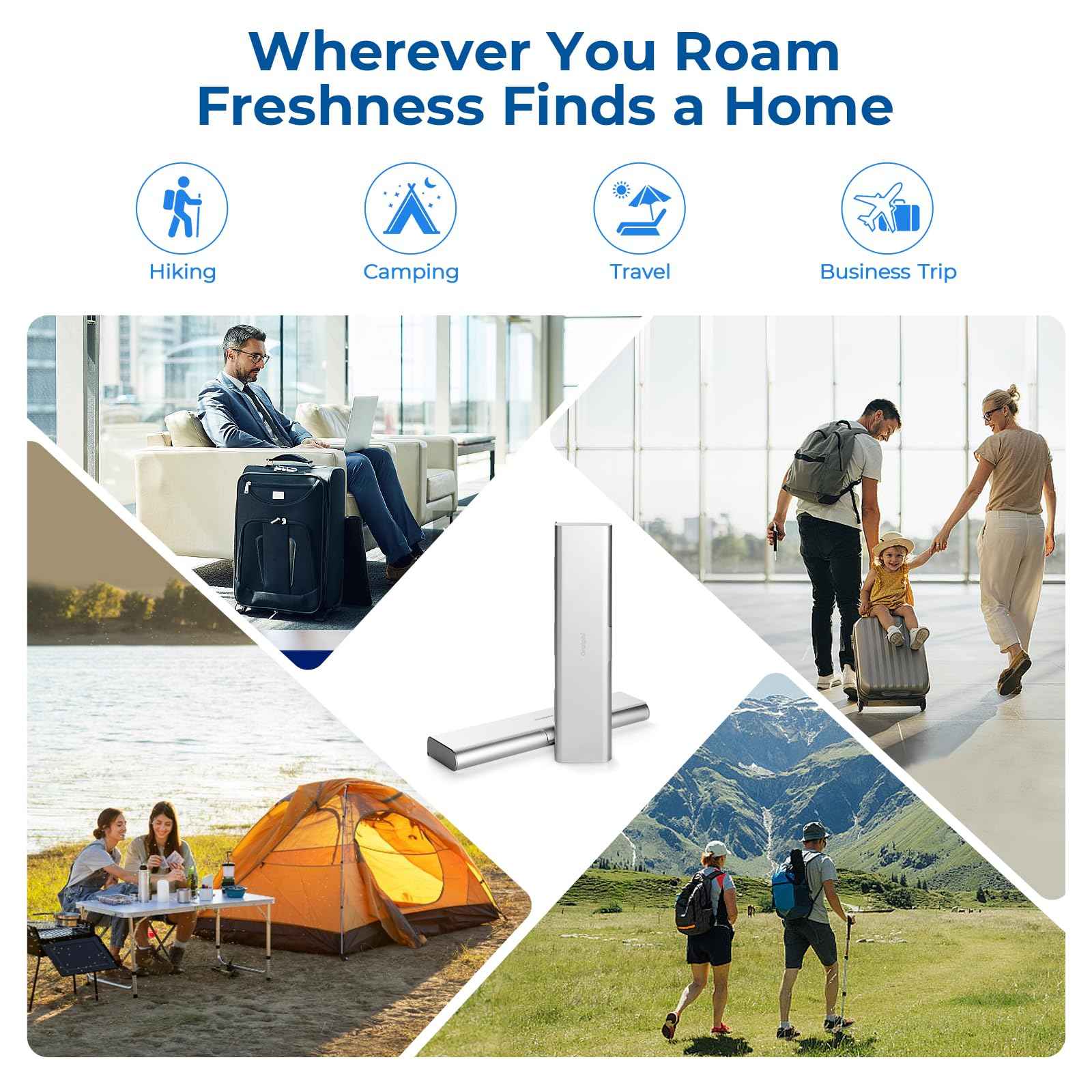 Oralphi 2 Pack Wider Aluminum Toothbrush Travel Case, Portable Travel Toothbrush Holder, Durable Manual Toothbrush Box Container for Traveling, Bathroom, Camping, Business Trip