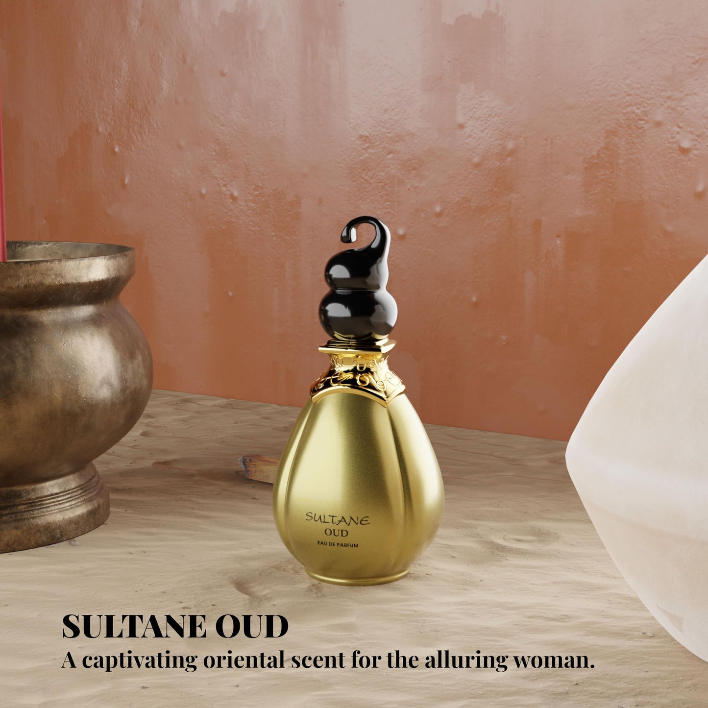Jeanne Arthes - SULTANE OUD Eau de Parfum - Spray perfume for women - Oriental Scent - Notes of Rose, Saffron, Geranium - Made in France - 3.38 Fl.oz