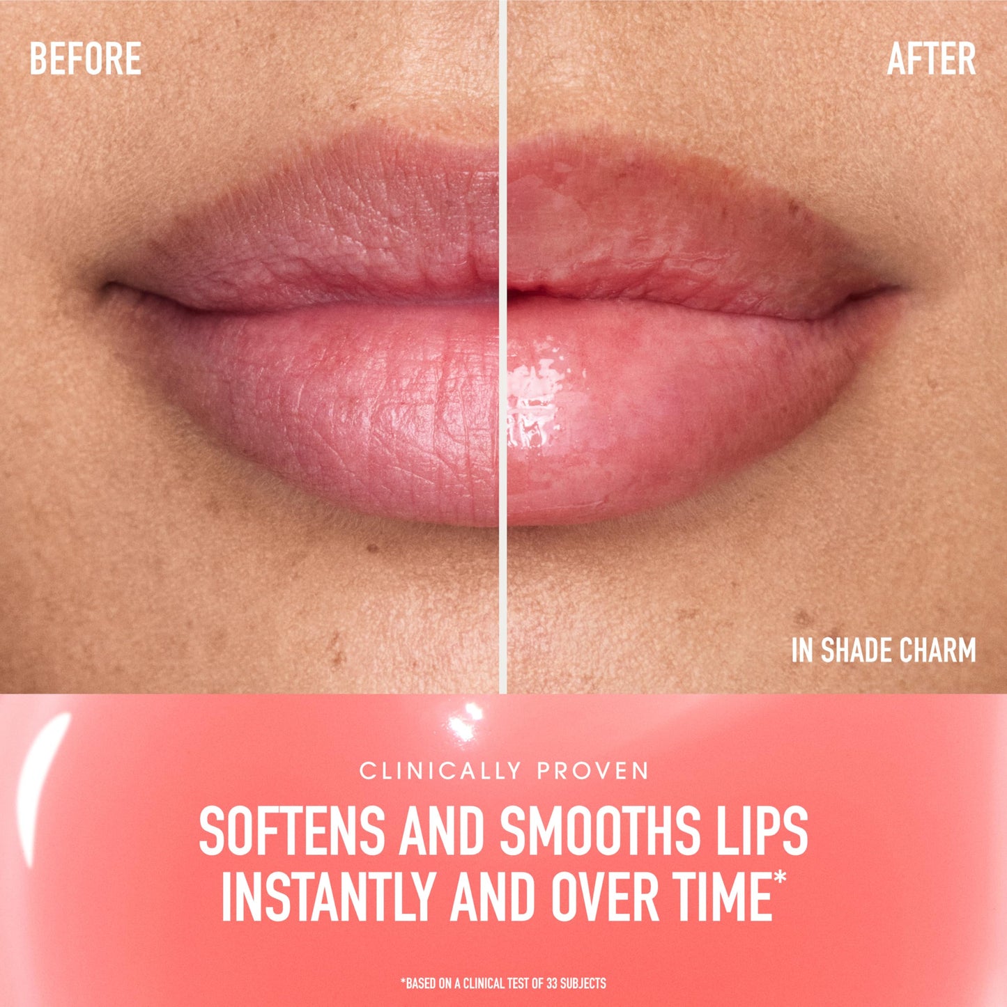 bareMinerals Nourishing Lip Oil, Ultra-Hydrating, Non-Sticky & High-Shine, Clean & Vegan Formula with 9 Botanical Oils & Hyaluronic Acid for Soft, Smooth Lips, Charm