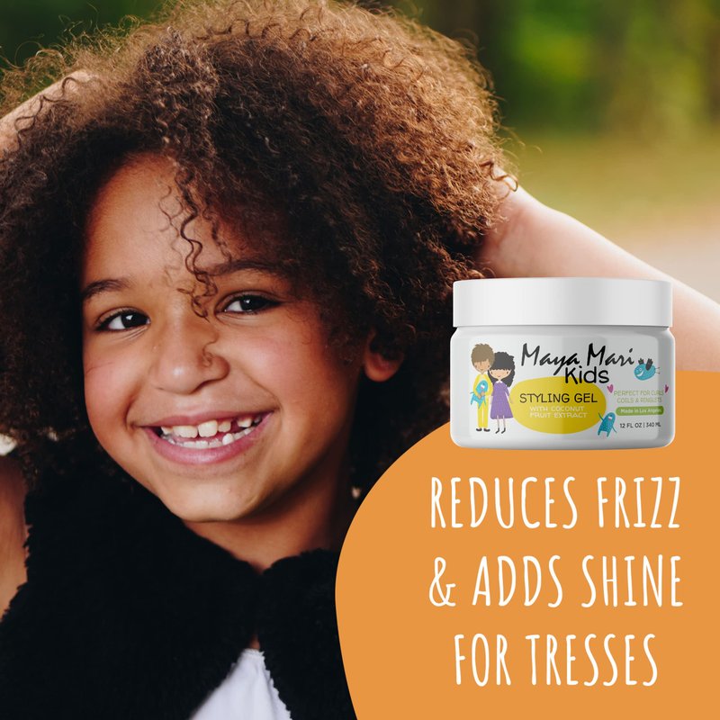 Maya Mari Kids Curly Hair Set for Coilies, Curlies, and Frizz Control: 2in1 Shampoo, Leave-In Conditioner, and Hair Gel - Perfect for Your Little One's Curly and Wavy Hair!