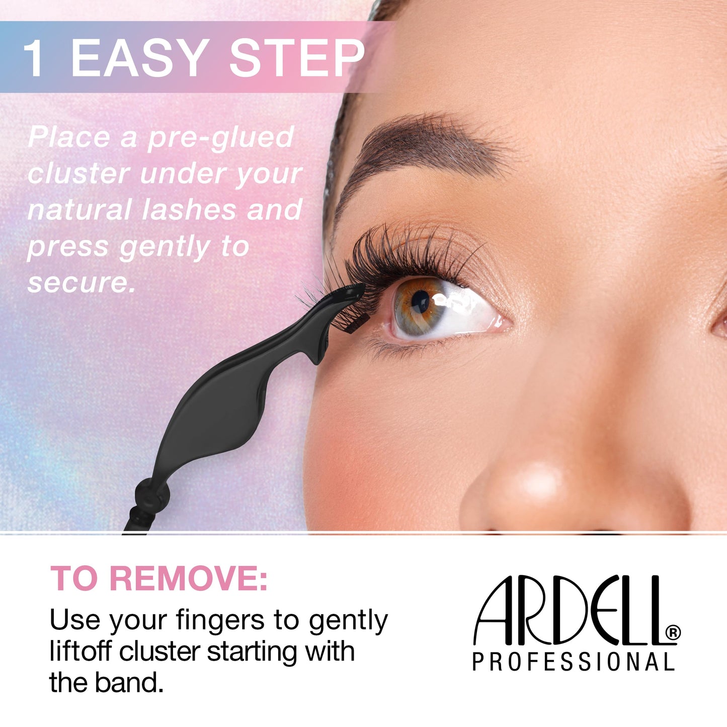 Ardell Press On Lashes Naked Natural – Pre-Glued Underlash Extensions, DIY Lash Clusters, No Glue Needed Cluster Eyelash Extensions, 100 ct