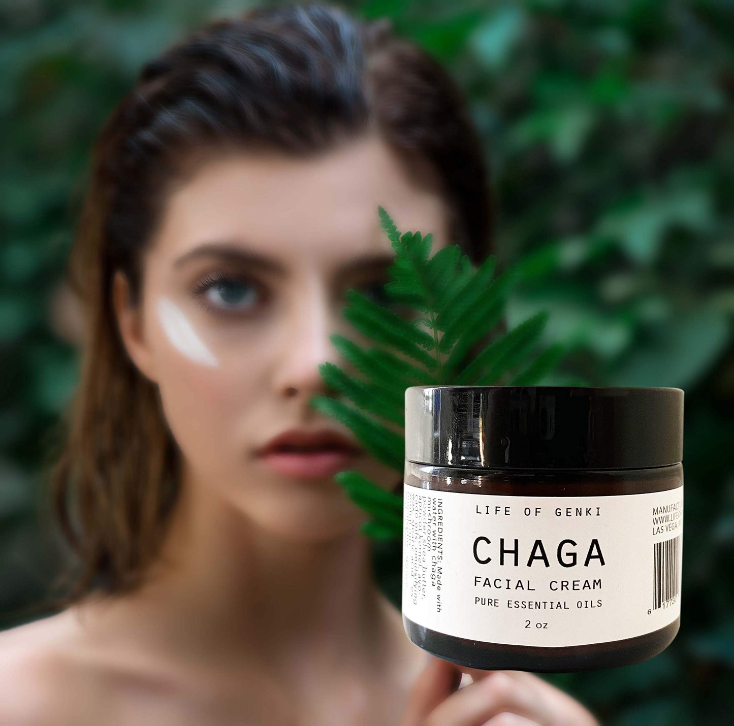 life of genki Chaga Mushroom Face Lotion 2oz – All Natural, Cedarwood Scent, Shea Butter Moisturizer, Antioxidant, Paraben Free, Made in USA